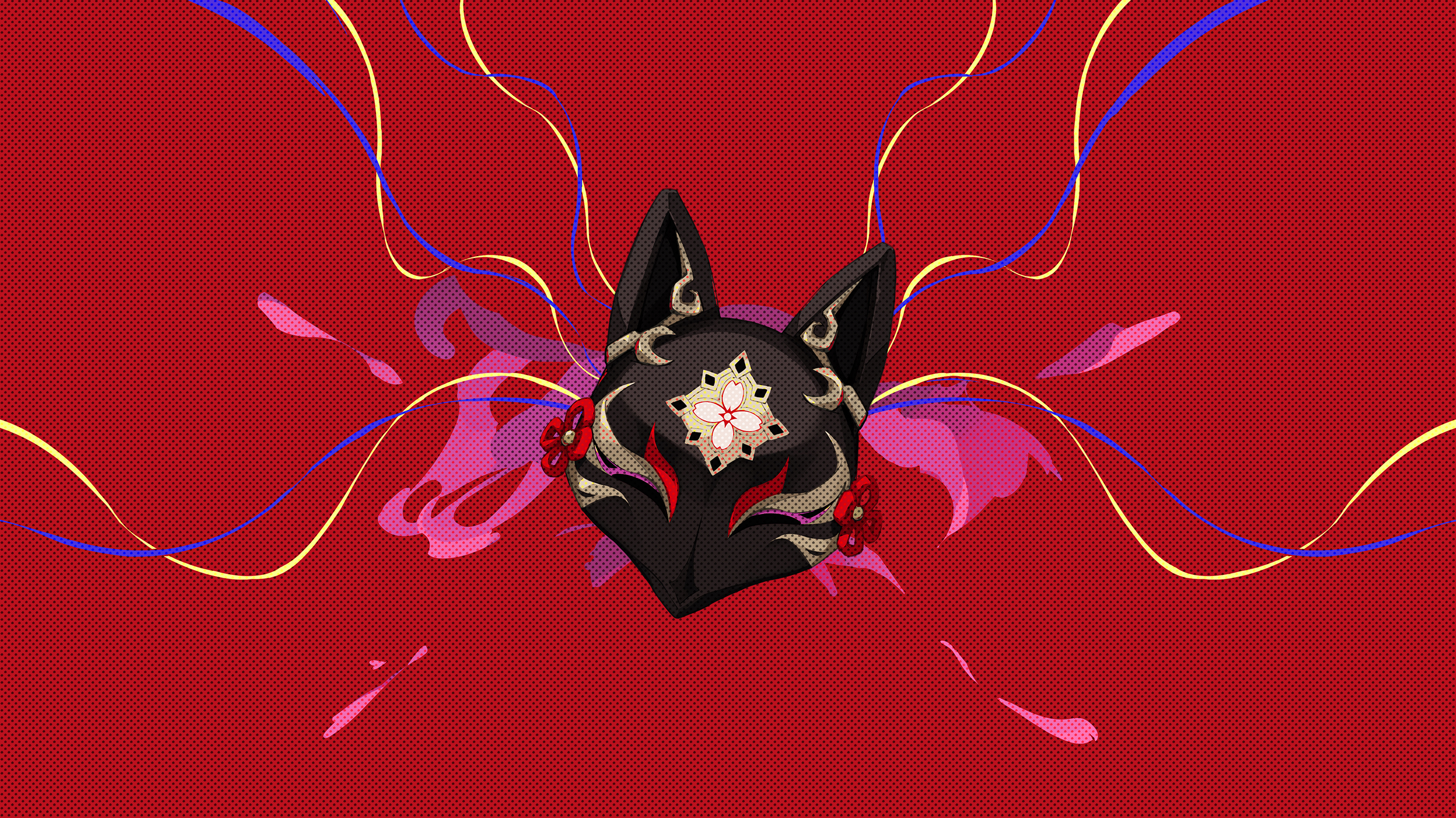 Honkai Star Rail Artwork Sparkle Honkai Star Rail Fox Mask Anime HTKJheadache 2560x1440