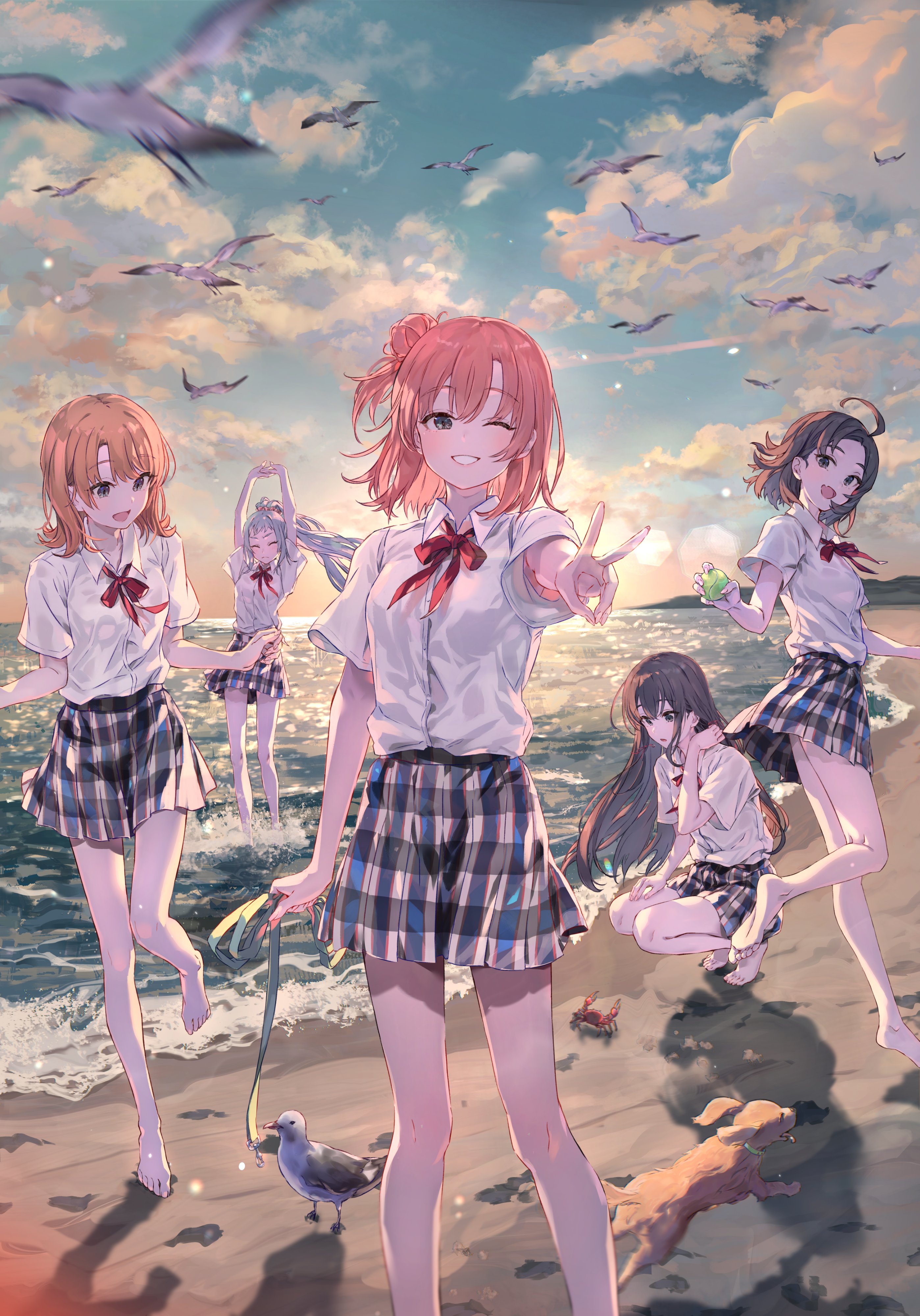 Yahari Ore No Seishun Love Comedy Wa Machigatteiru Portrait Display Anime Girls Hikigaya Komachi Sea 2796x4000