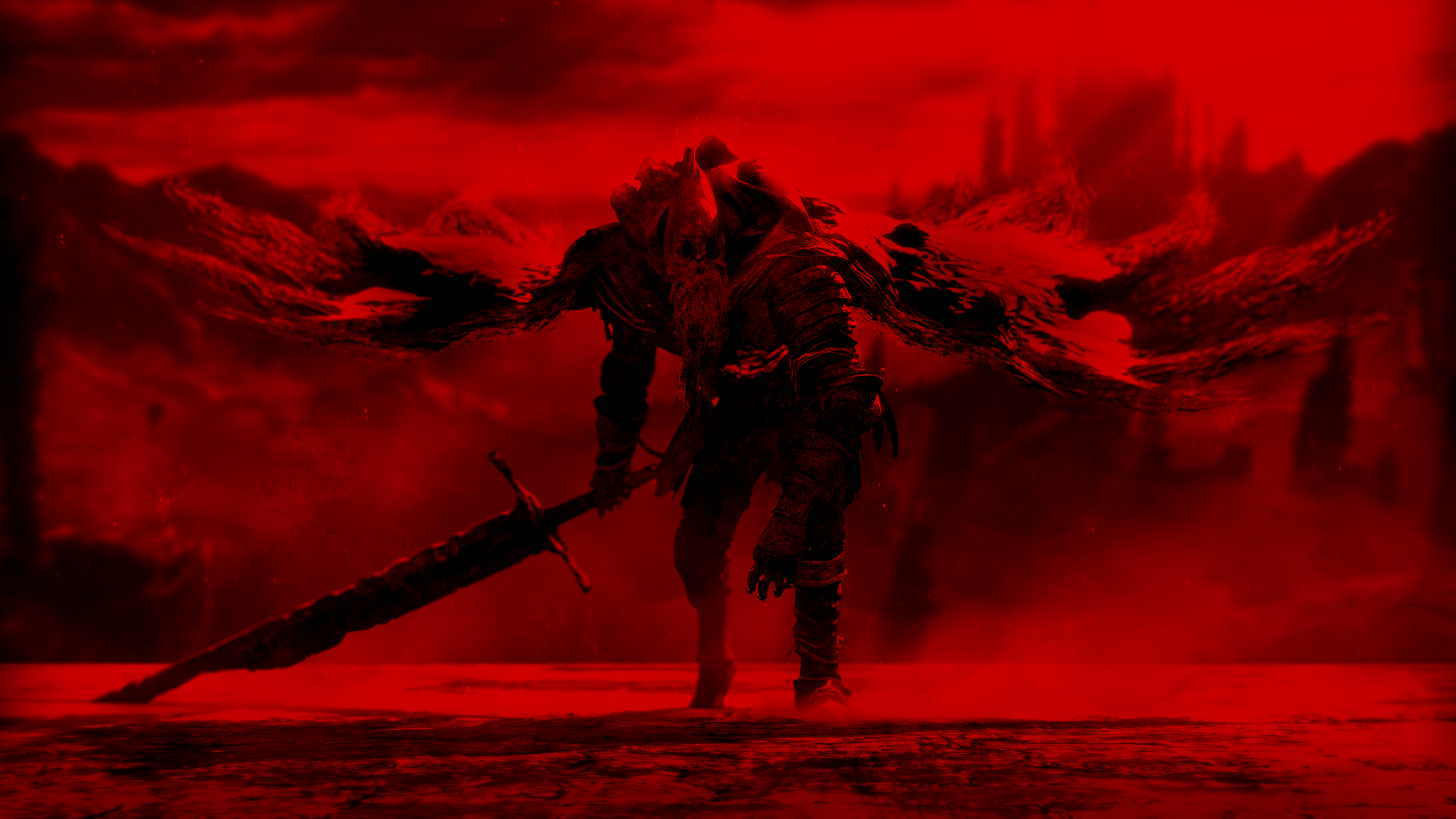 From Software Artwork Slave Knight Gael Dark Souls Iii Dark Souls Fantasy Art Video Game Art 4K 3840x2160