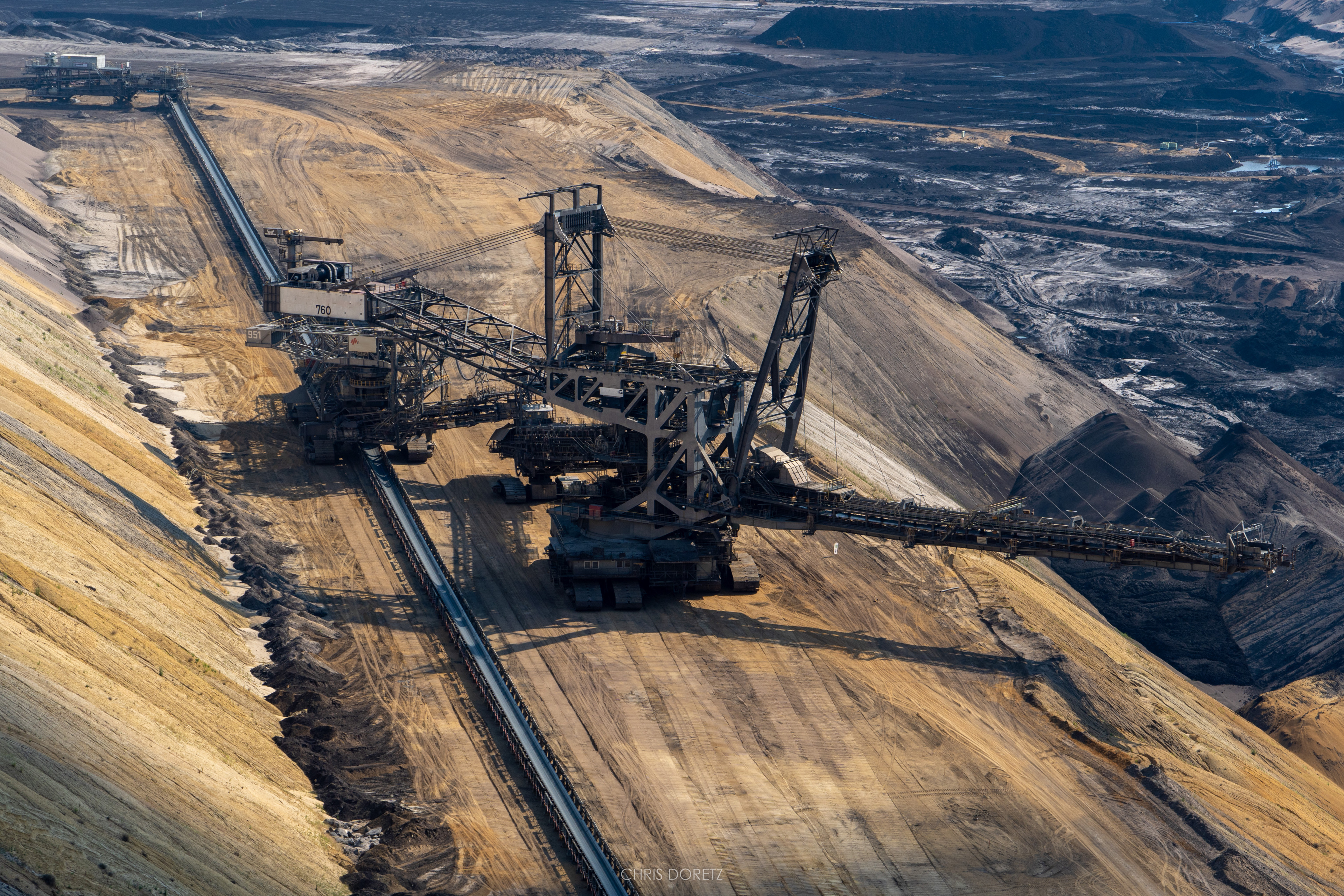 Chris Doretz Photography Industrial Mining Excavation Excavators Conveyor Belts Dirt Sand Coal Mine 3840x2560