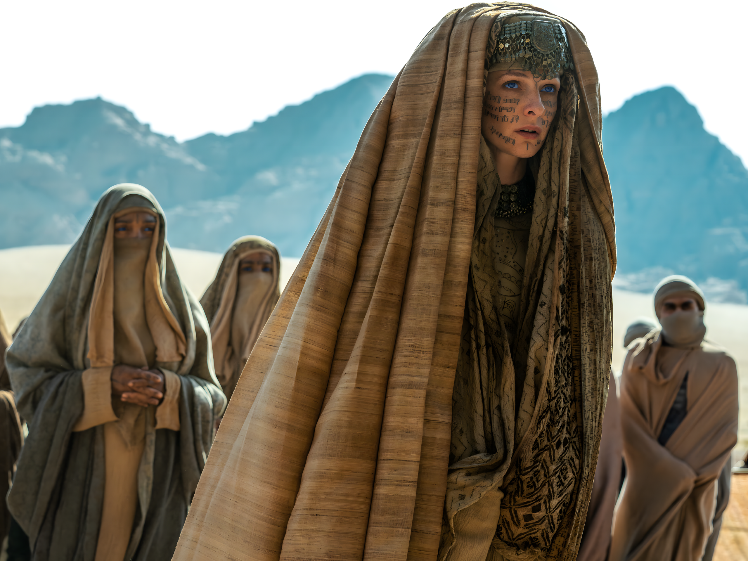 Dune Movie Dune Series Rebecca Ferguson Desert Women Headscarf Movies Upscaled 2560x1920