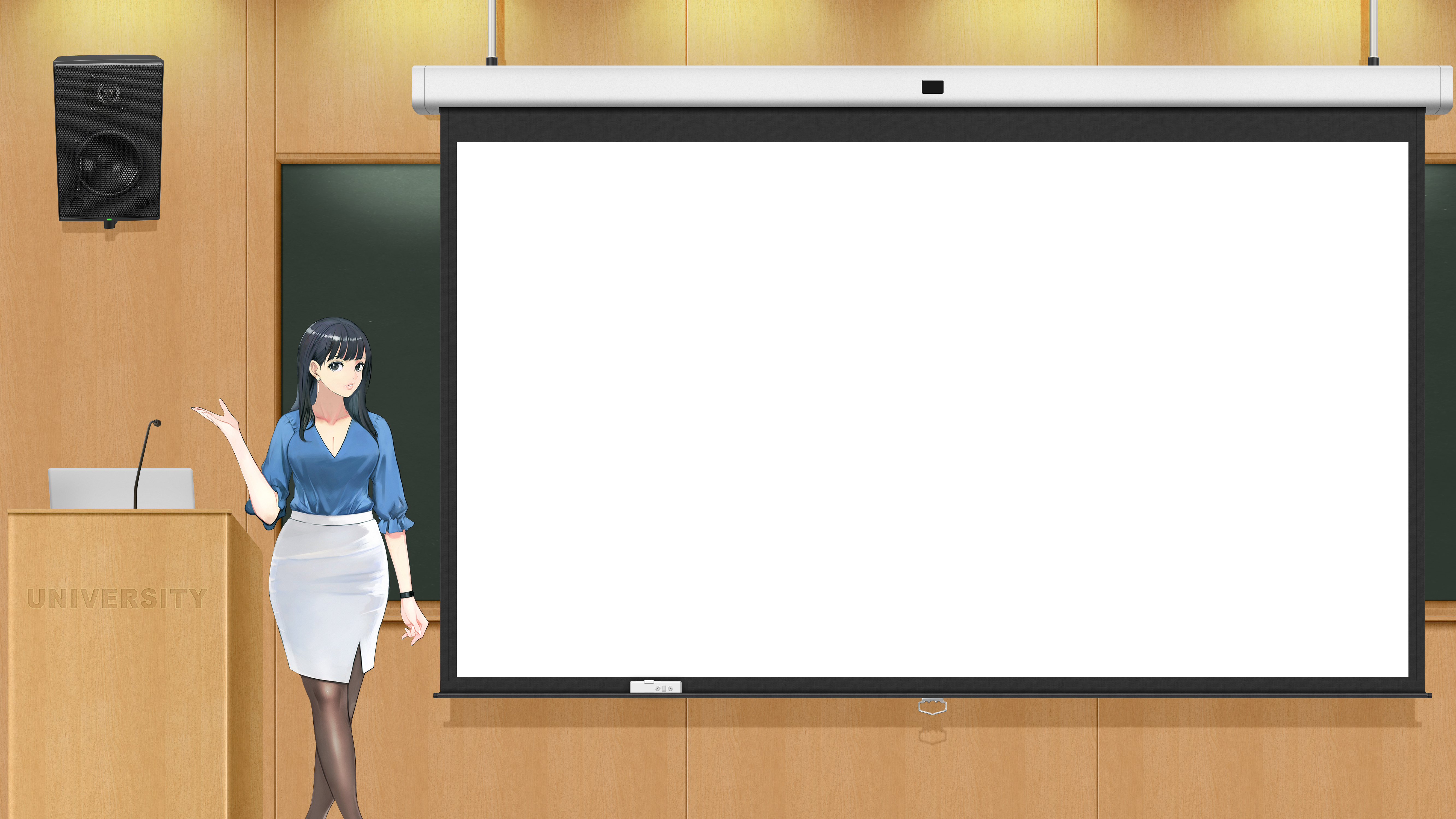 Lecturer Lecture Hall Beam Projector Screens Teachers University 5330x3000