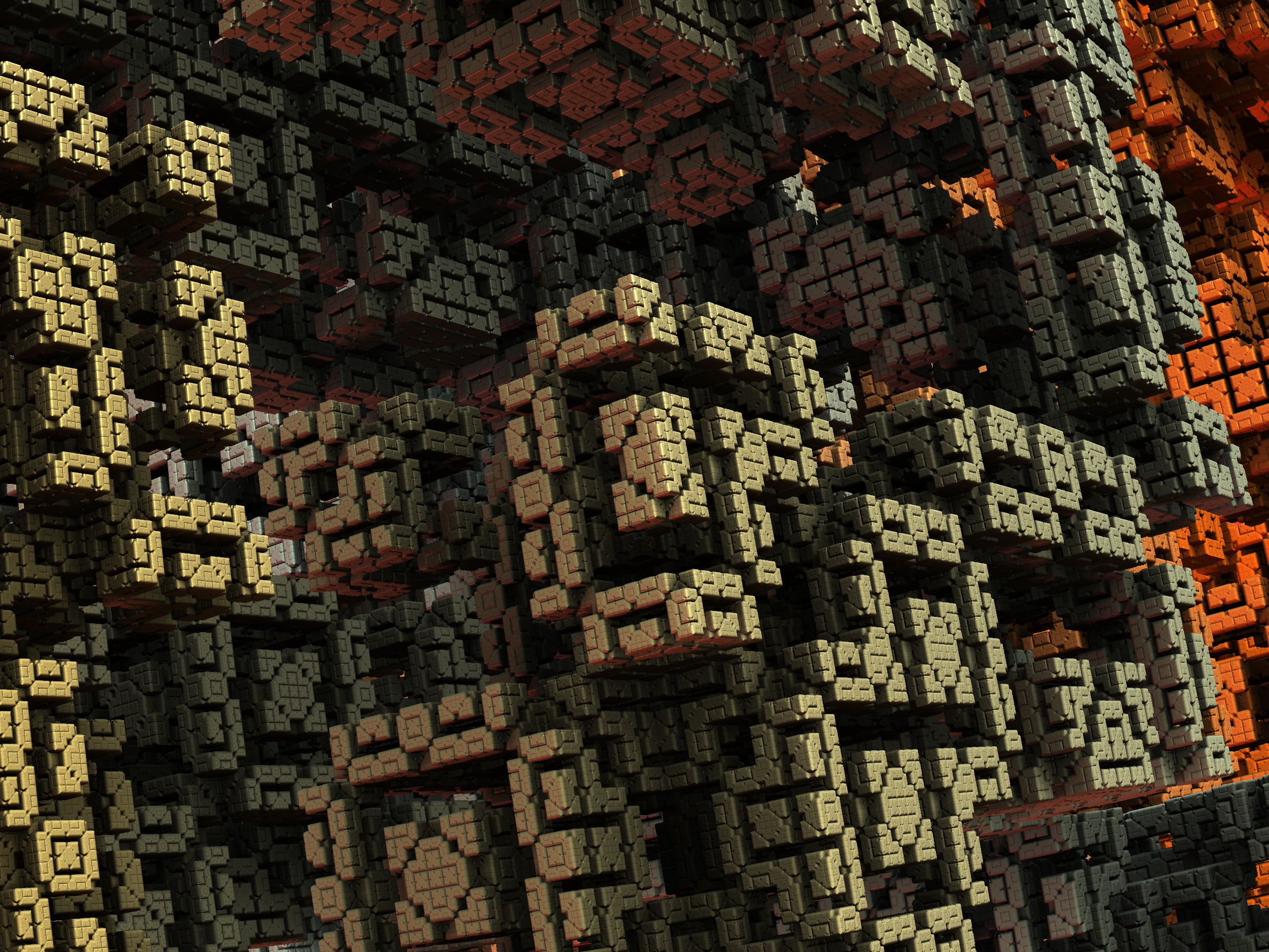 Menger Sponge Fractal CGi Mandelbulb 3D Structure 2560x1920