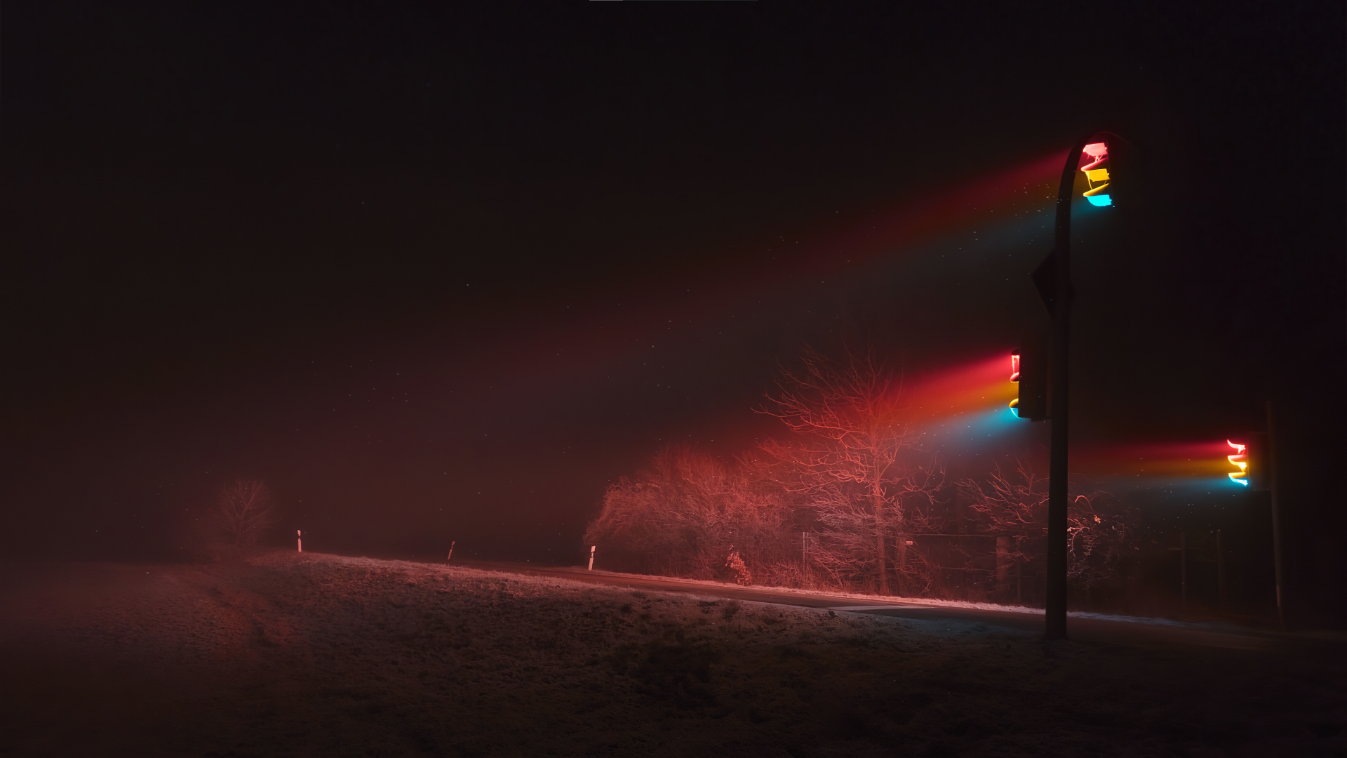 Traffic Lights Night Lucas Zimmermann Street Light 1920x1080