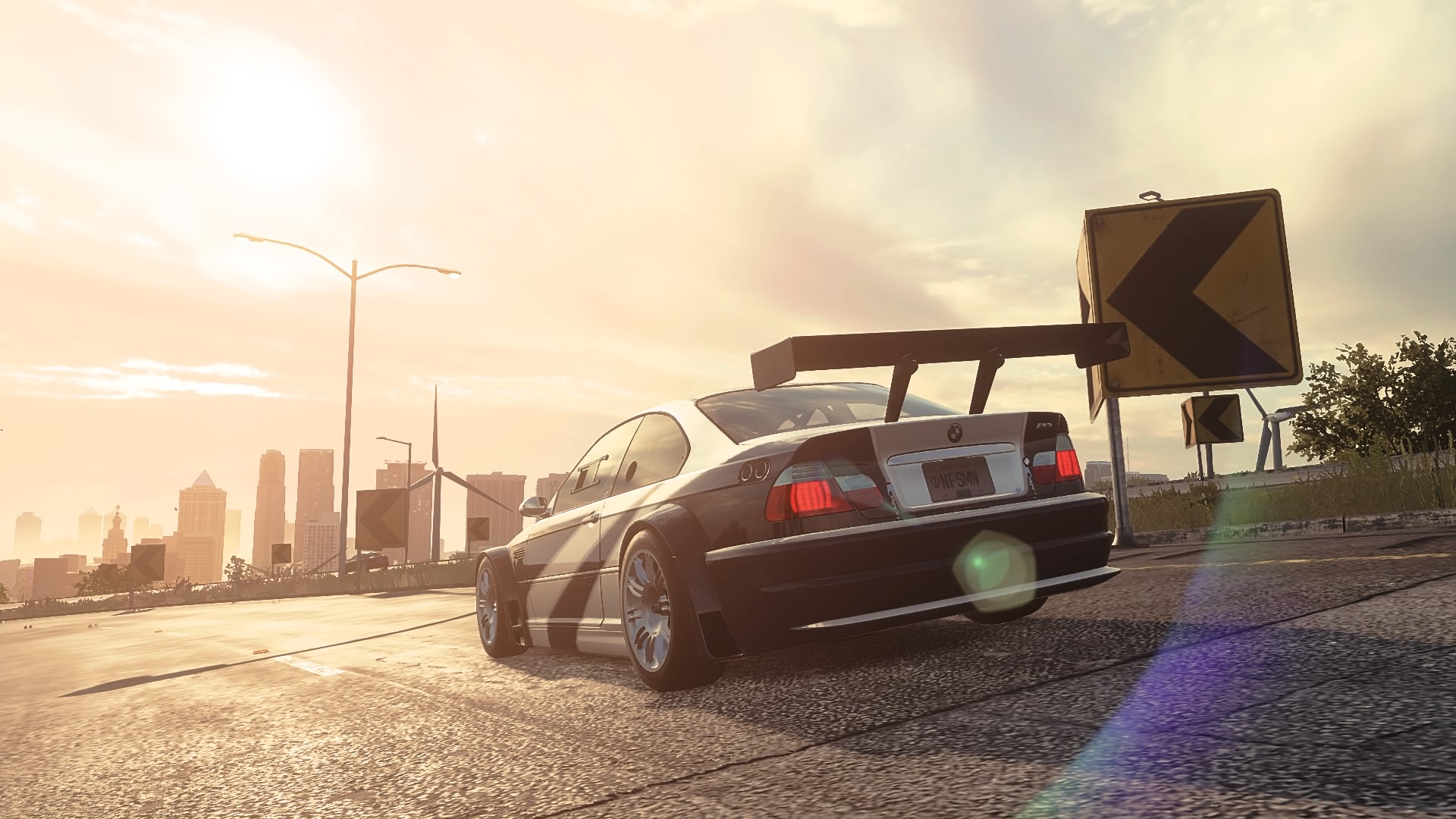 Car Need For Speed Heat Need For Speed Most Wanted BMW M3 GTR Windmill Sunlight PlayStation 4 1920x1080