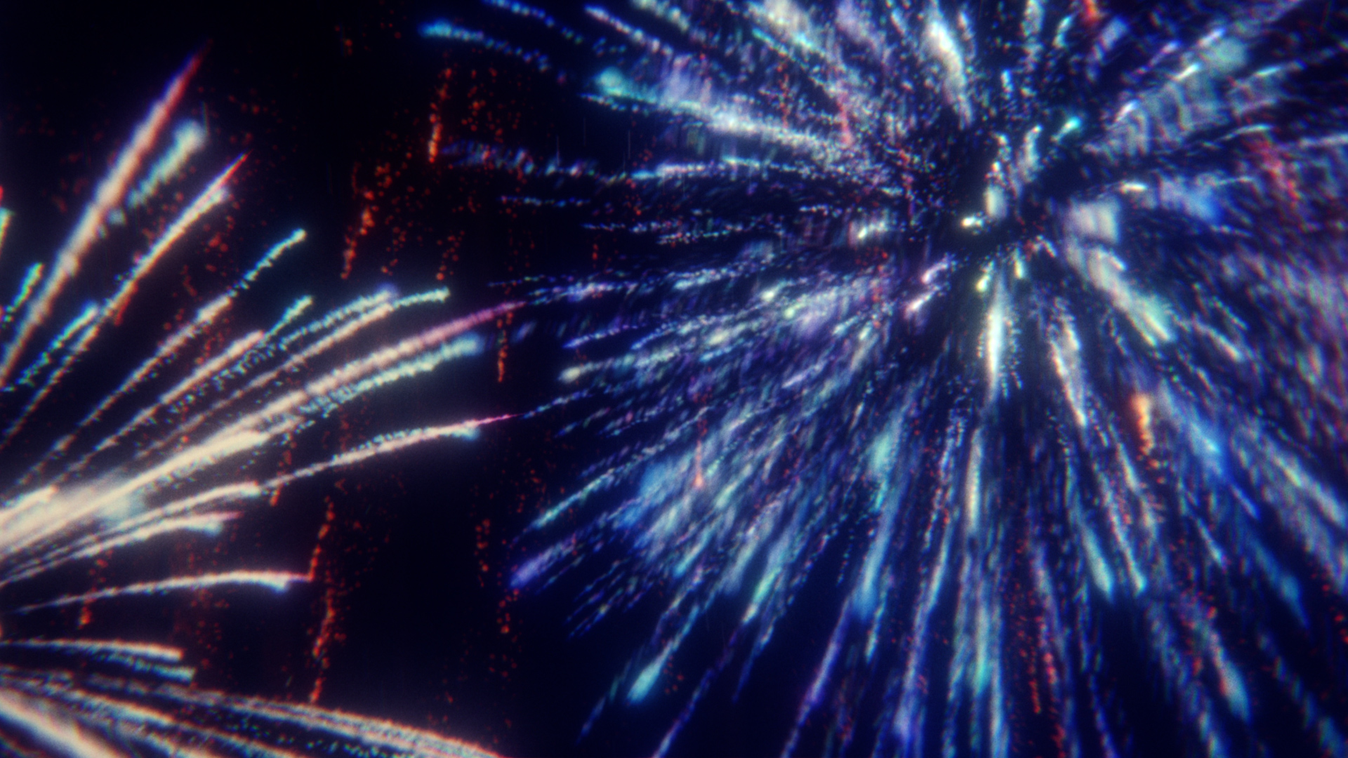 Fireworks Anime Digital Art Night Night Sky 1920x1080