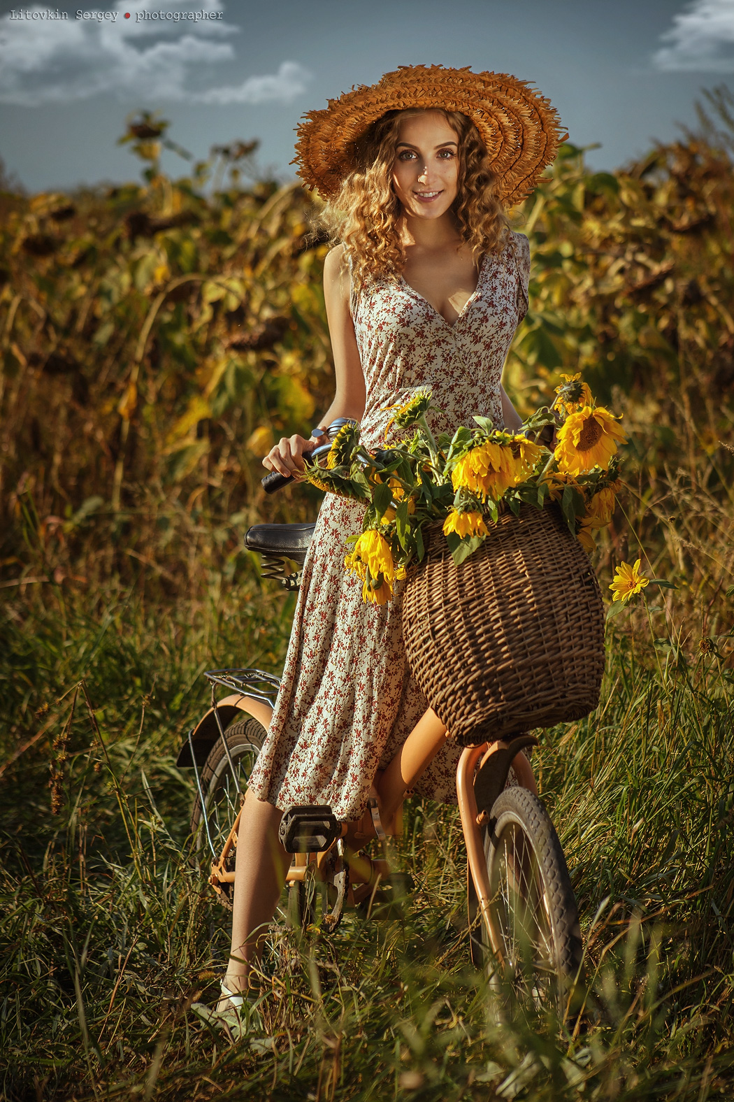 Sergey Litovkin Model Flowers Bicycle 1050x1576