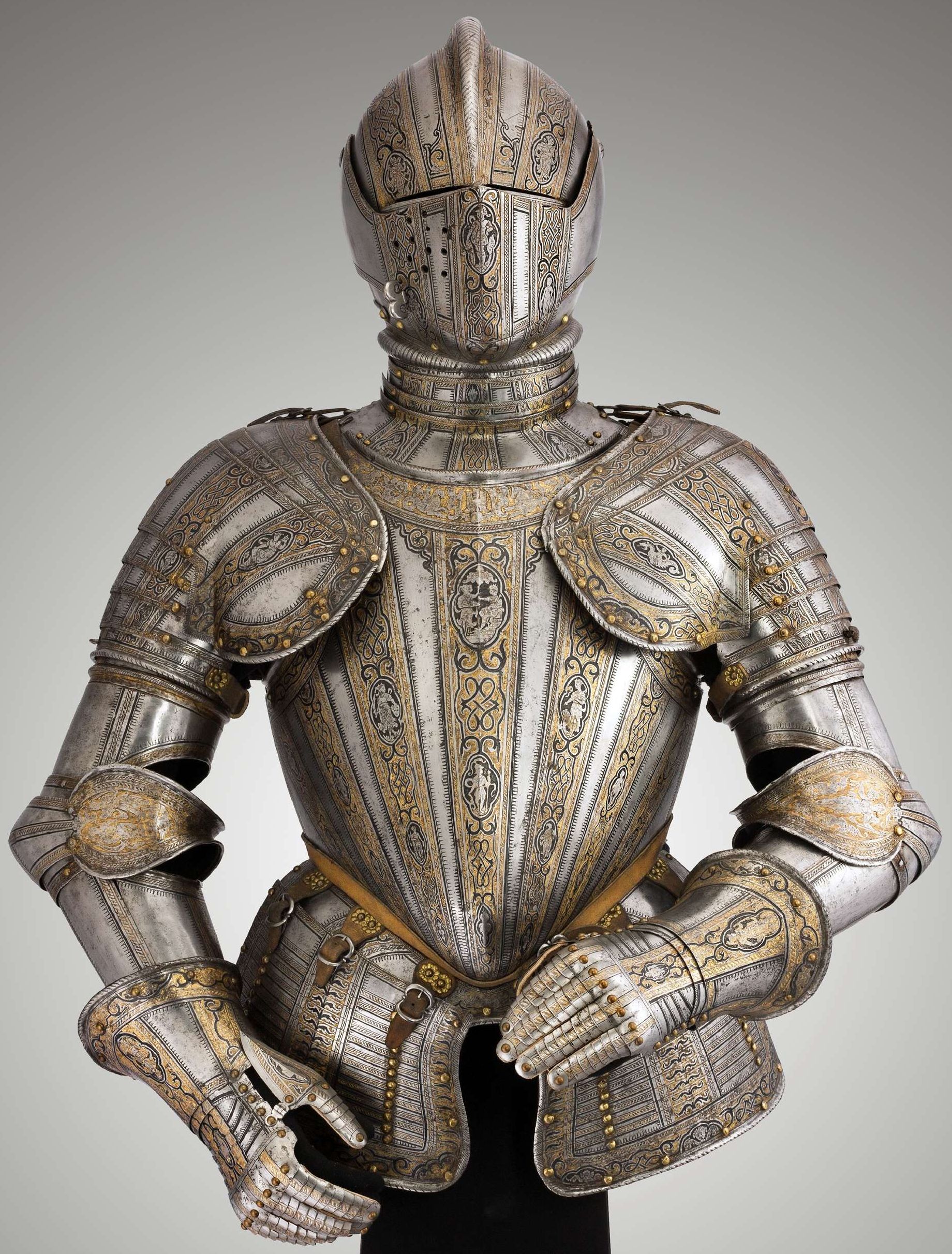 Armor Knight Armet Cuirass Gauntlets European Engraving Gold Engravings Medieval Portrait Display Mu 1840x2424