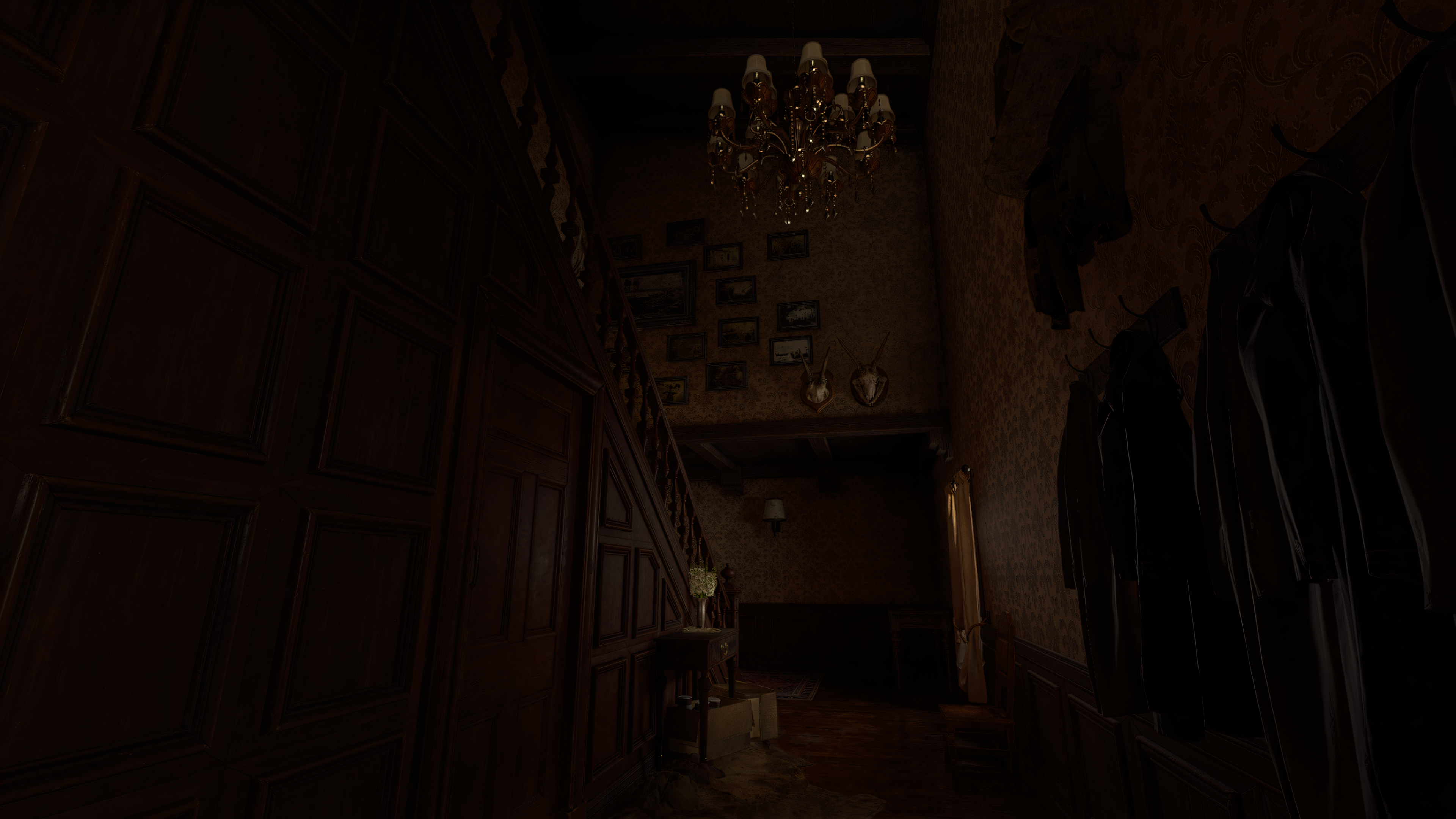 Resident Evil 4 Remake Interior Design Interior Wooden Furniture Video Games Video Game Art 3840x2160