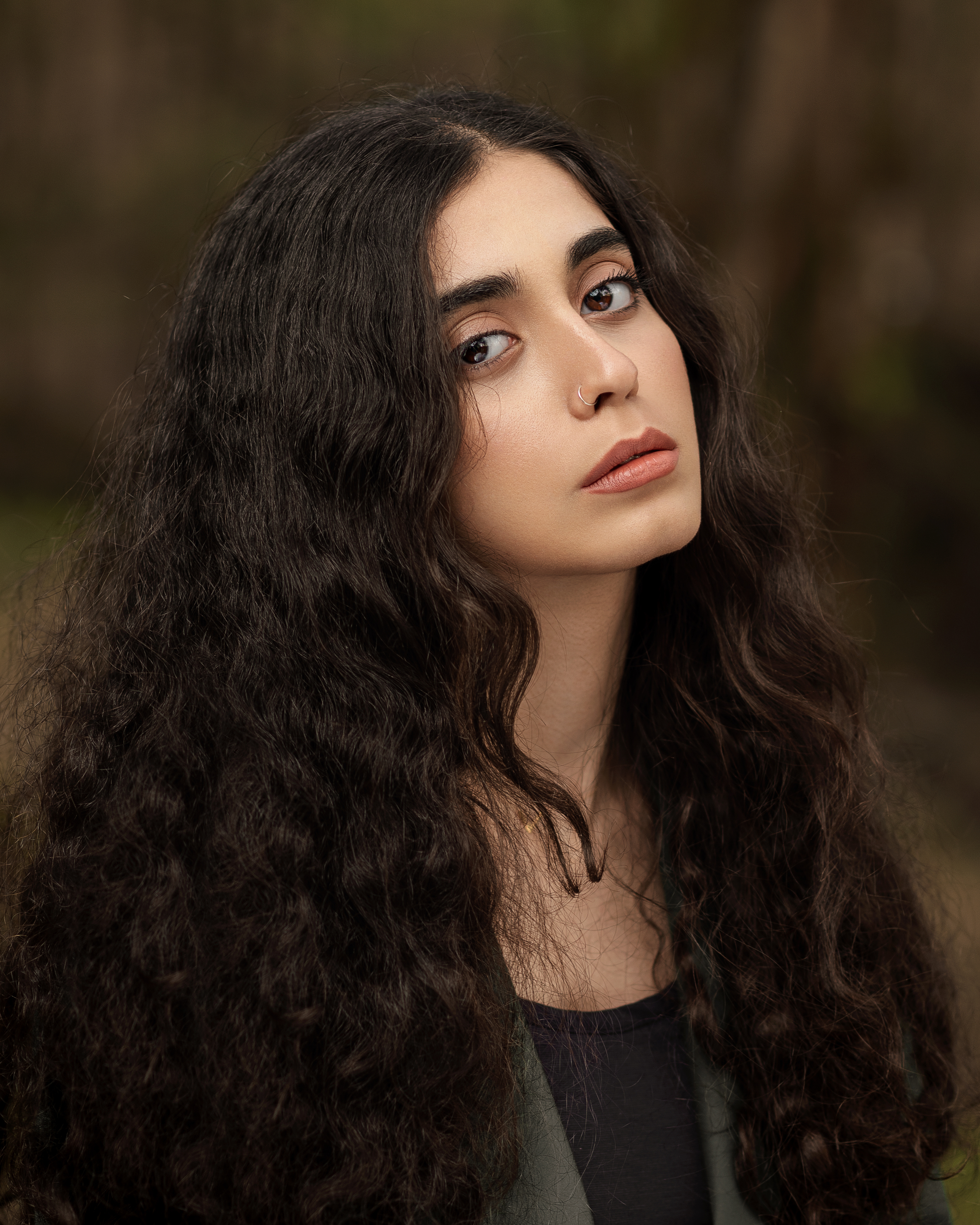 Ali Shomali Women Long Hair Piercing Portrait Depth Of Field 2800x3500