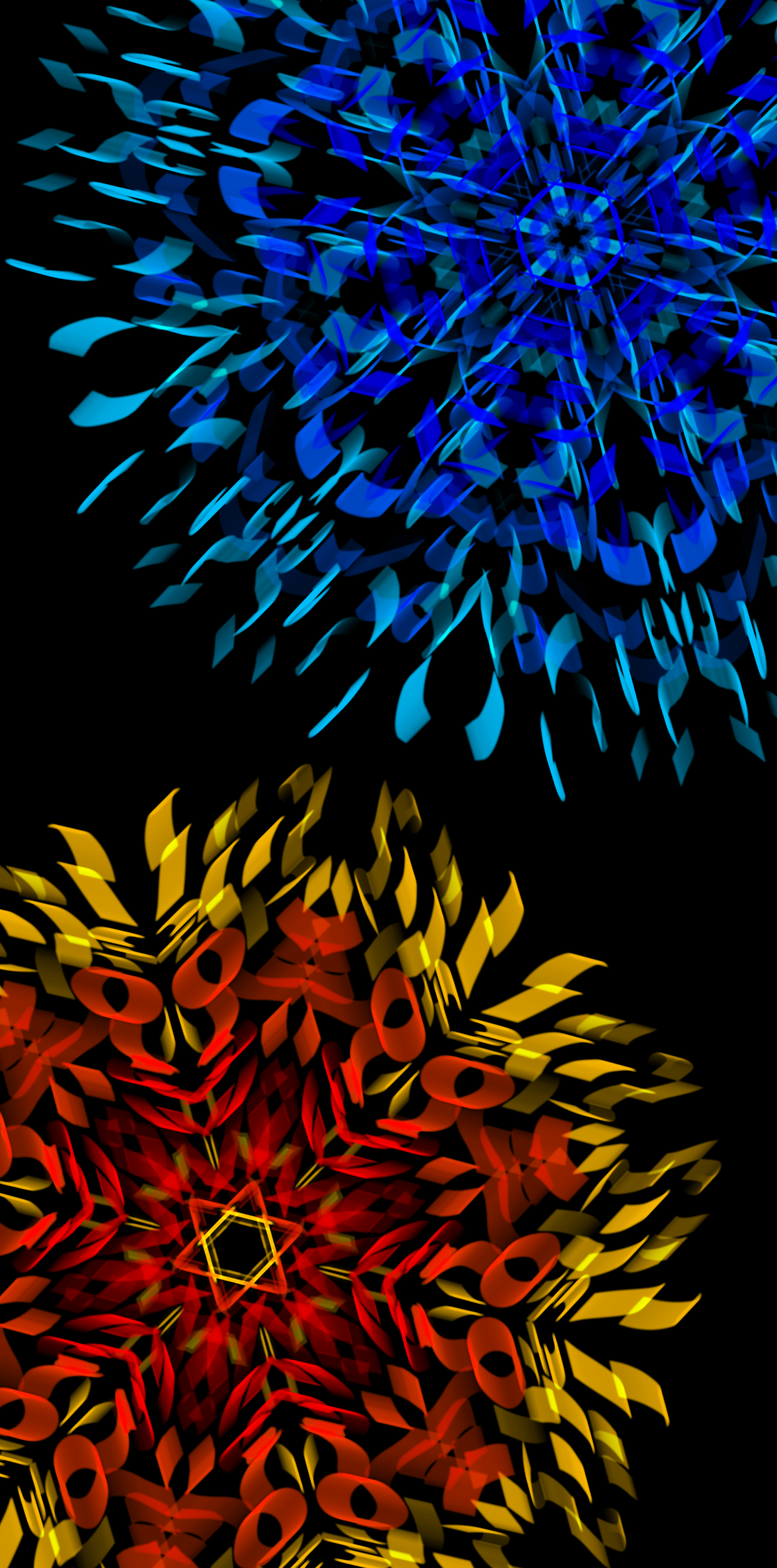 Abstract Psychedelic Black Background 1080x2178