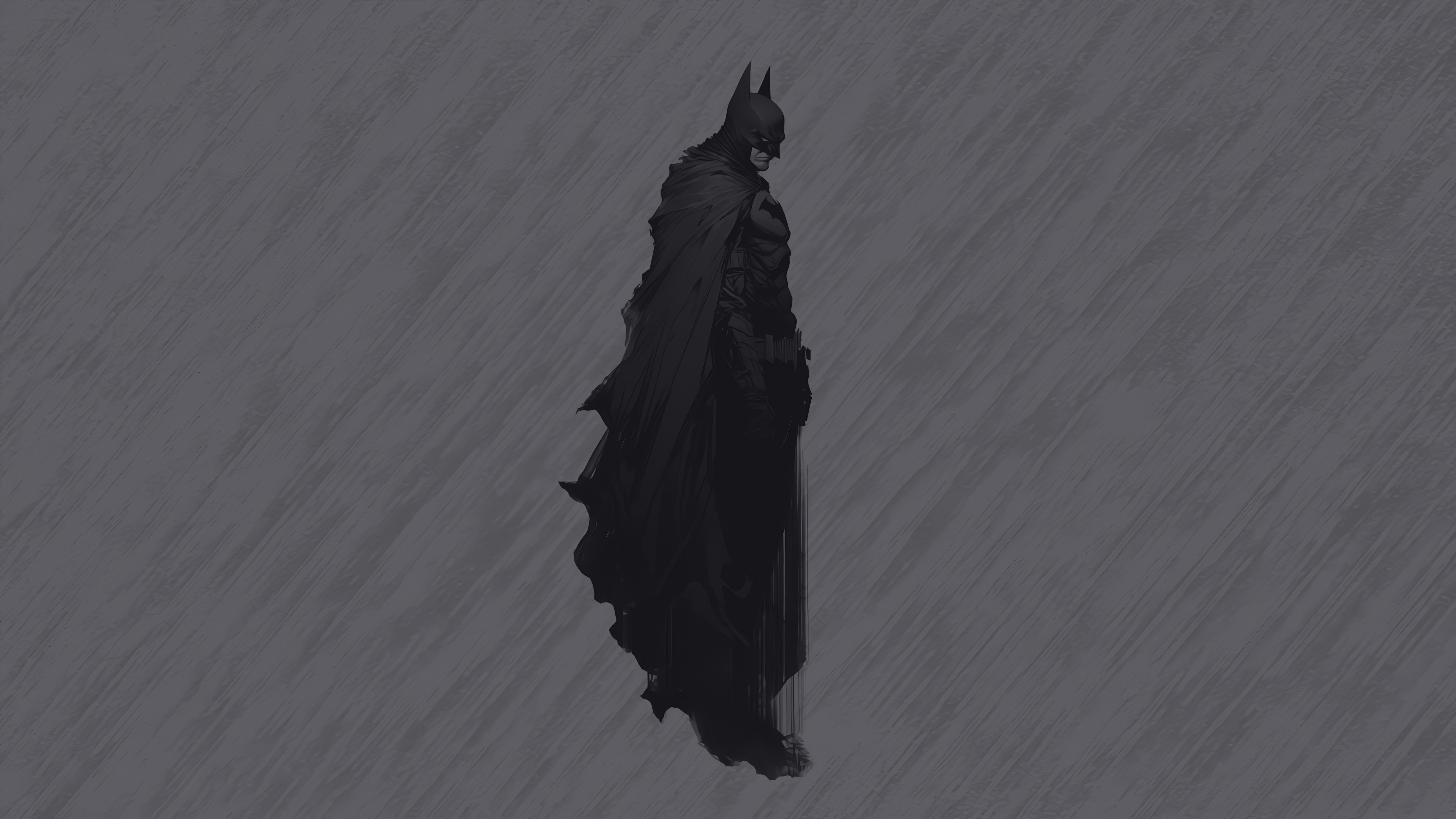 Batman Comic Art Simple Background Gray 3840x2160