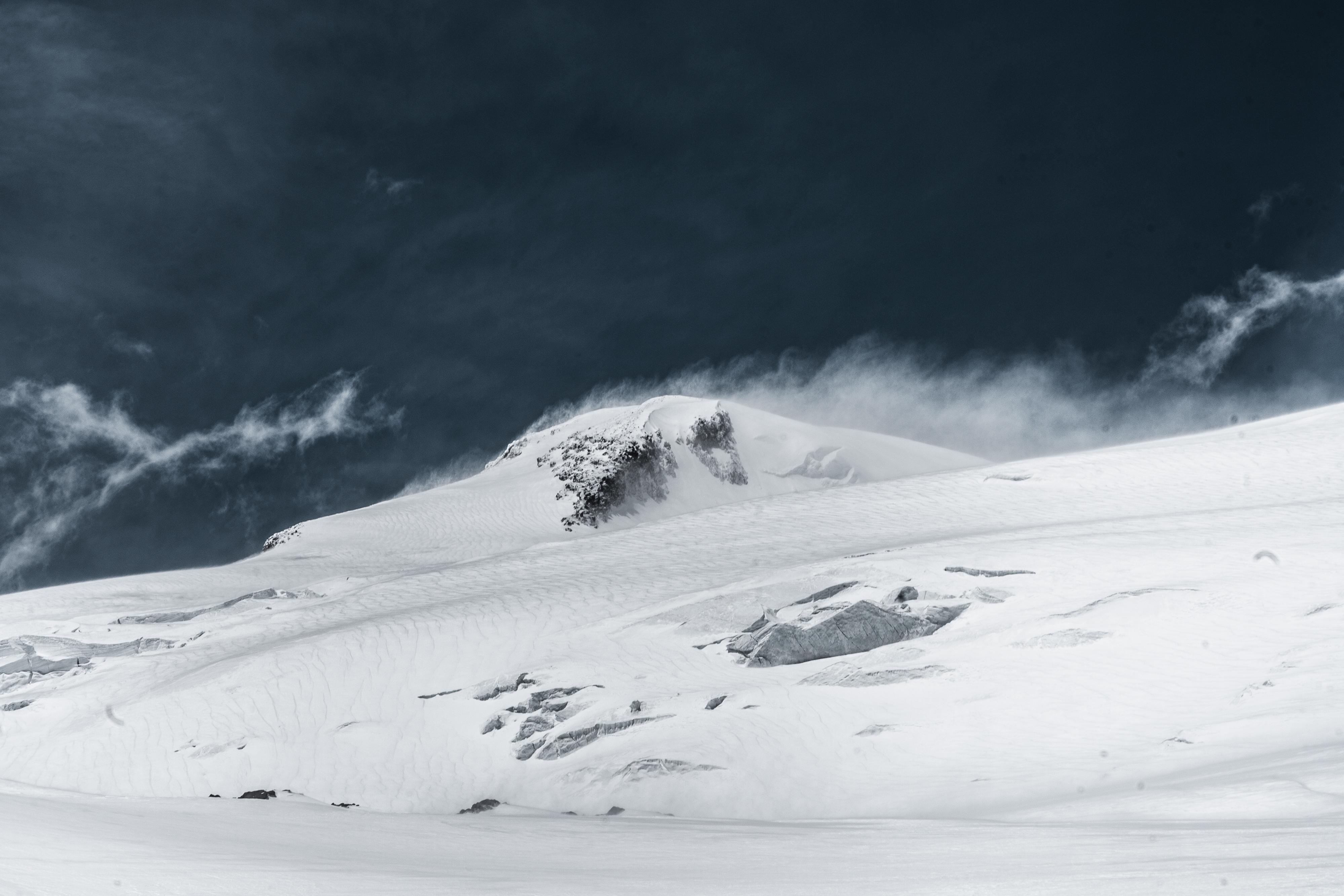 Landscape Nature Snow Clouds Mount Elbrus Europe Russia Glacier 3997x2665