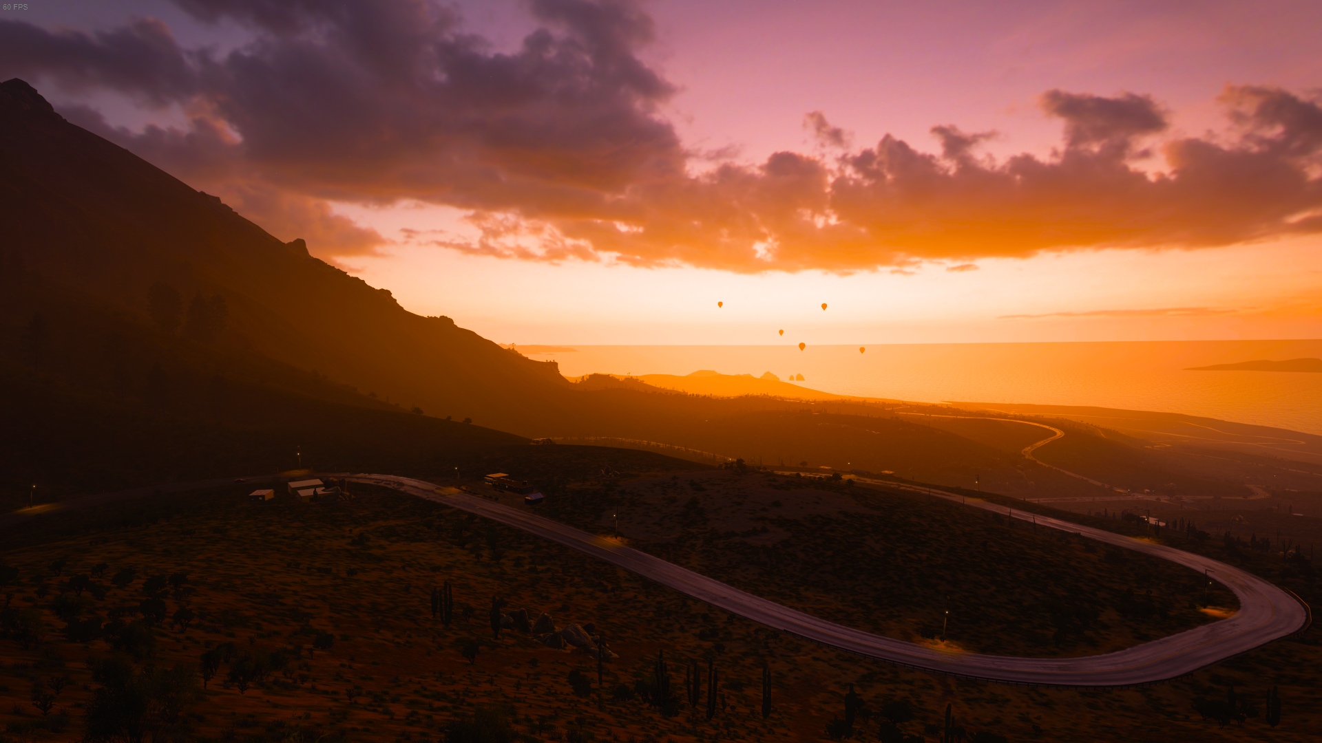Video Games Forza Forza Horizon 5 Road Sun Orange Clouds 1920x1080