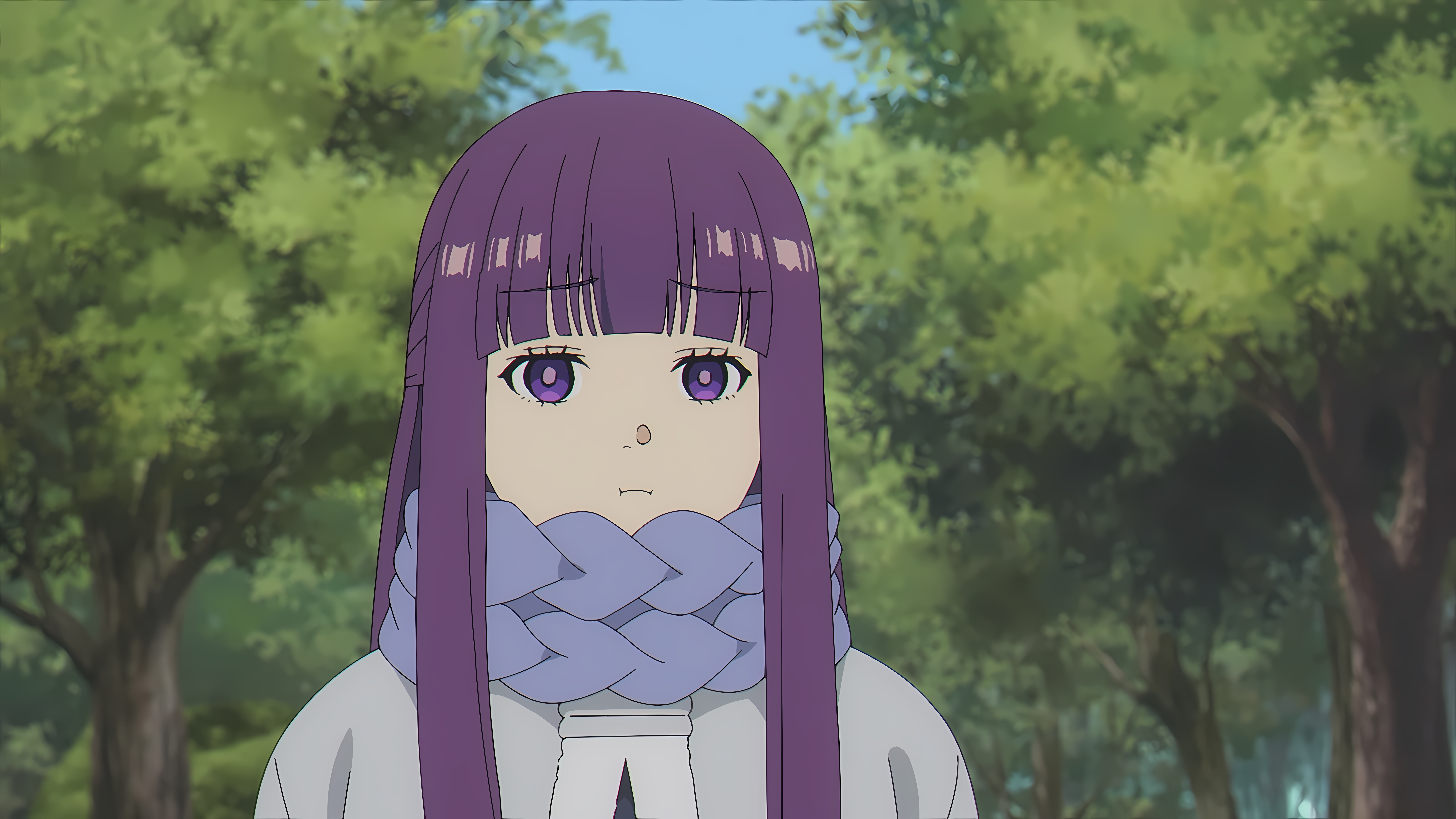 Sousou No Frieren Anime Girls Upscaled Fern Sousou No Frieren Purple Hair Purple Eyes 7680x4320