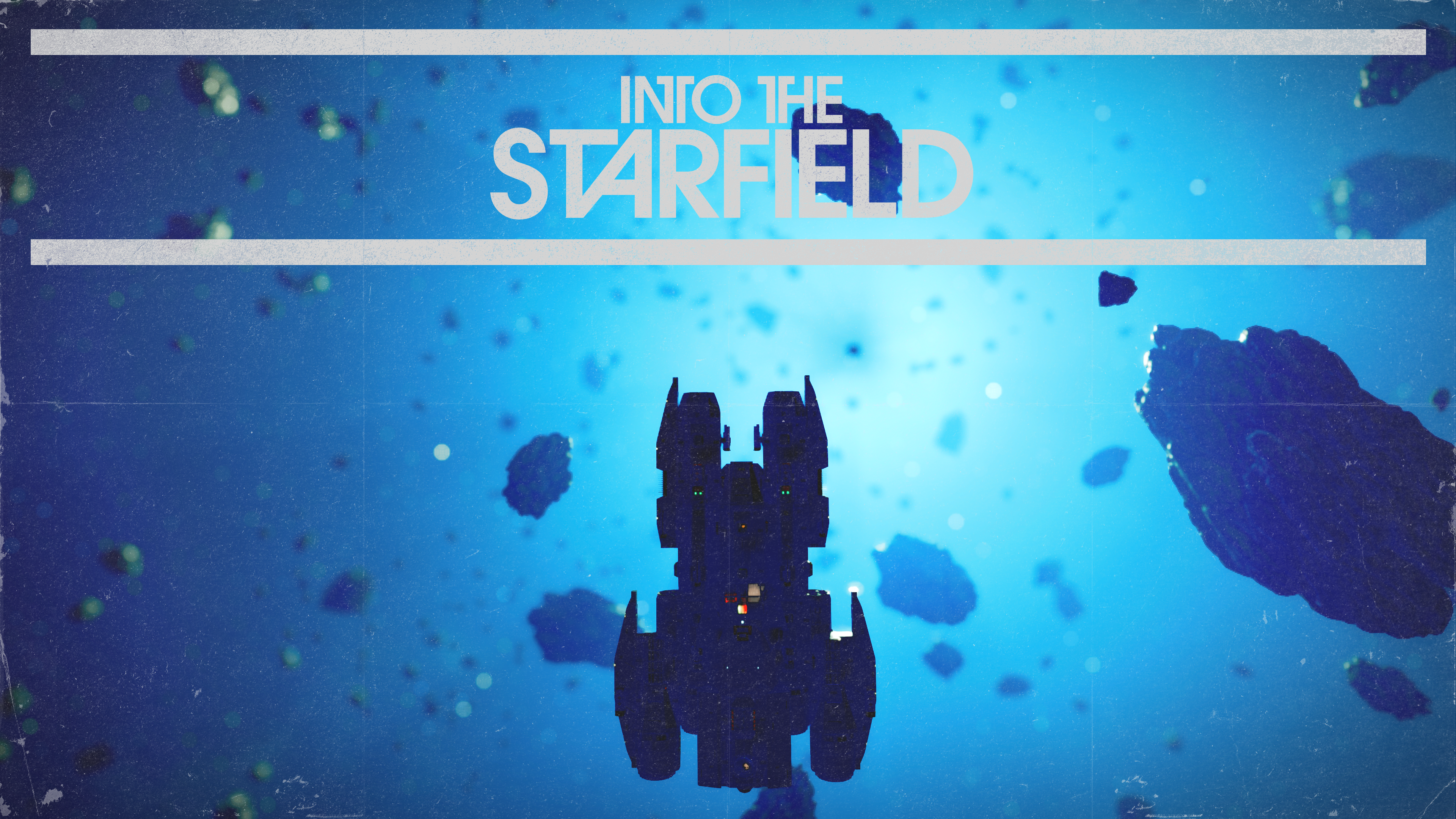 Starfield Video Game Ship Spaceship Blue Blue Background Bokeh Asteroid Video Games Xbox Xbox Series 3840x2160