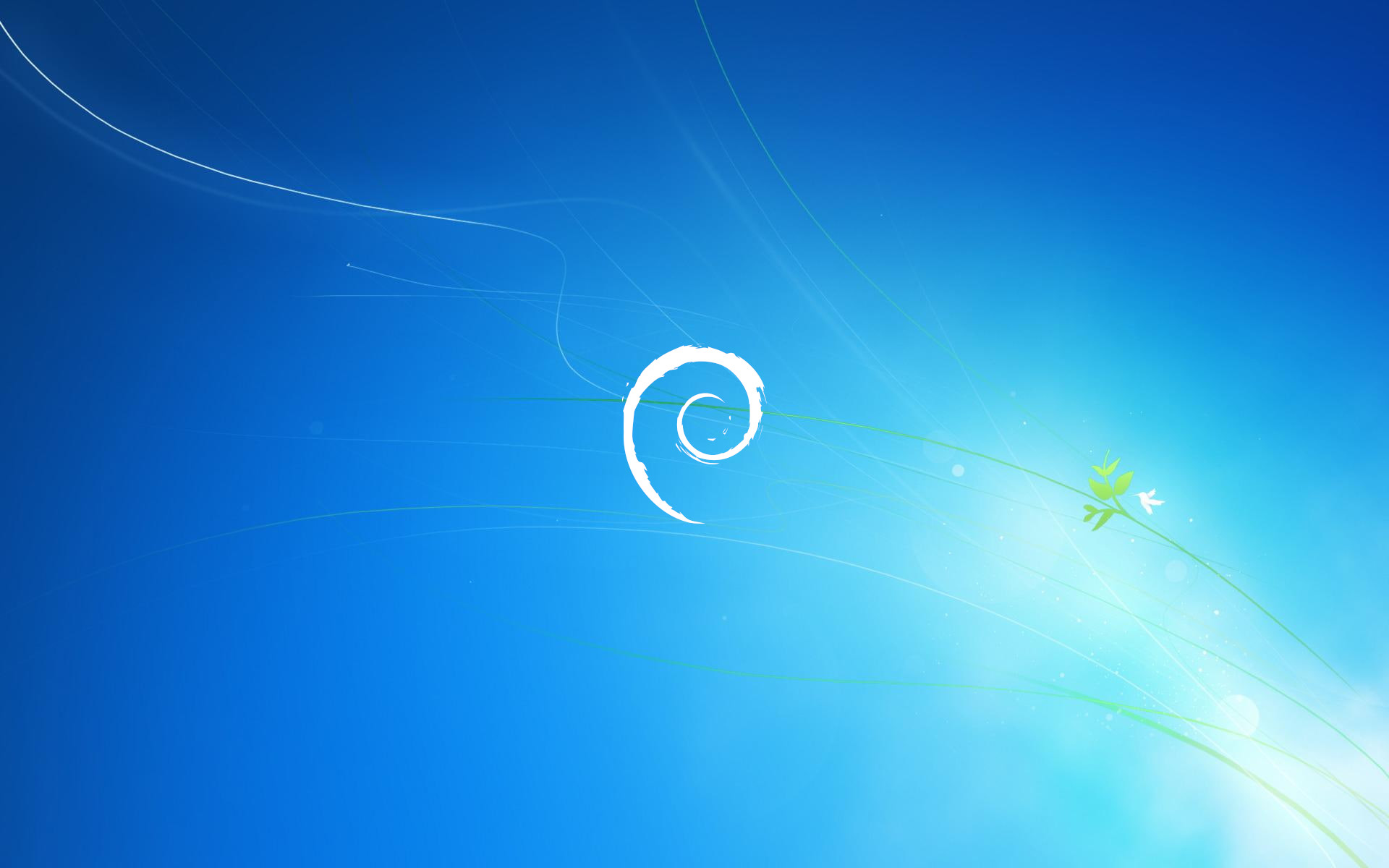 Debian Frutiger Aero Unix Technology Free Software Logo Operating System Linux Simple Background Blu 1920x1200