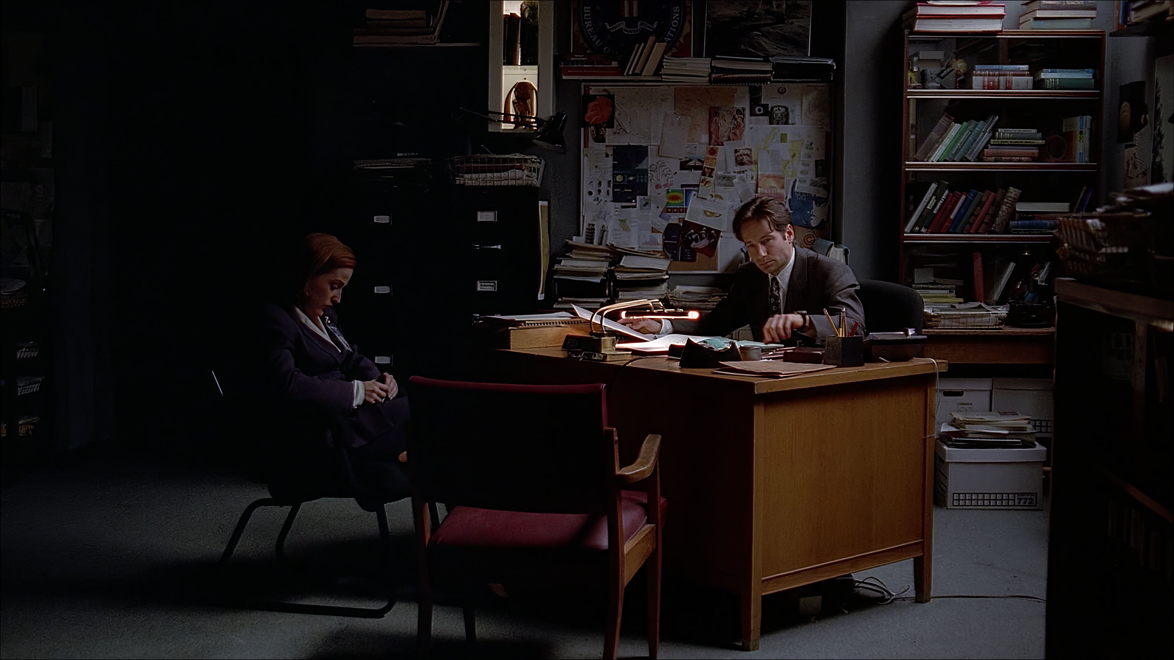 The X Files David Duchovny Gillian Anderson Low Light Film Stills 3840x2160