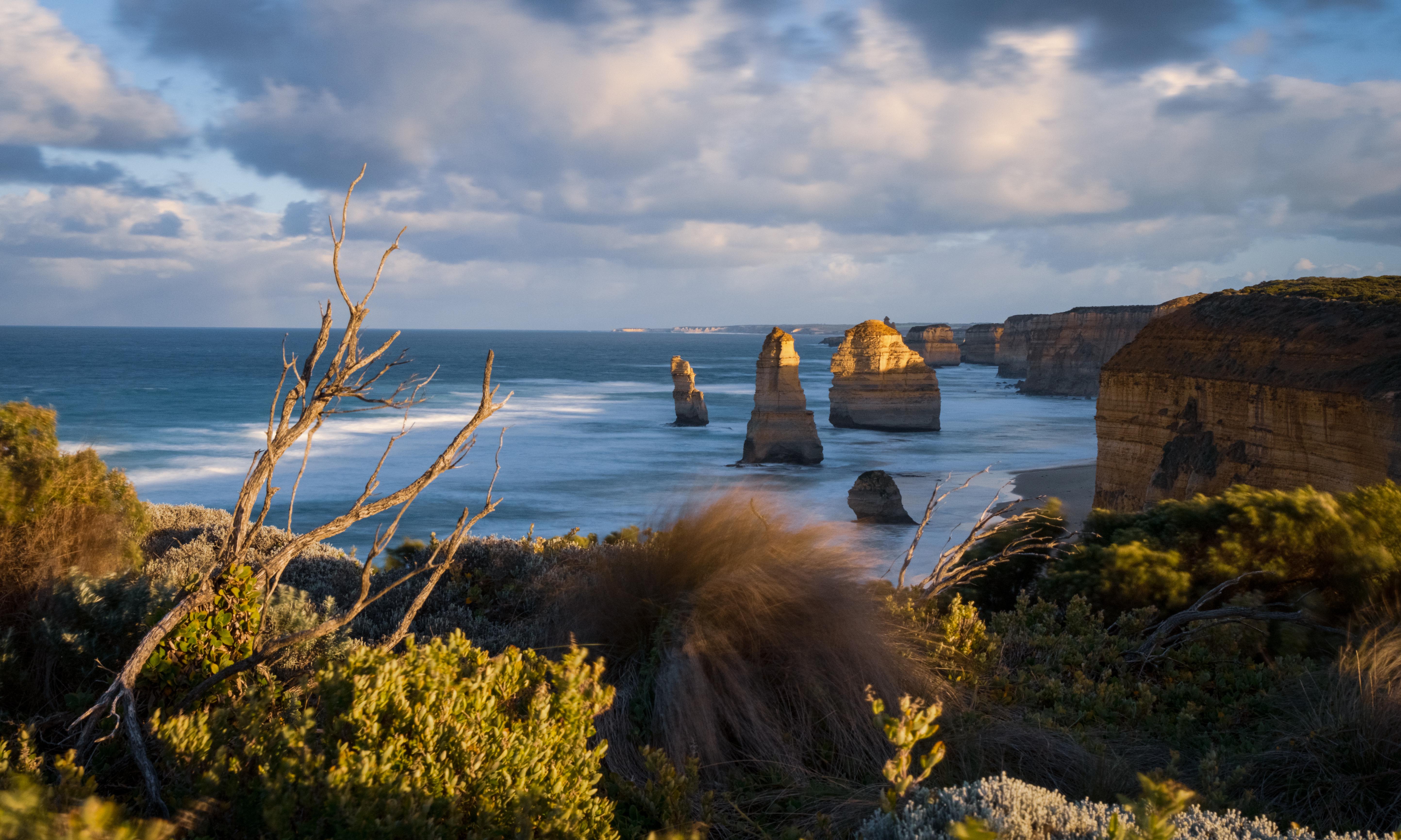 Coast Cliff Nature Landscape Clouds Sea Australia Beach 5773x3464