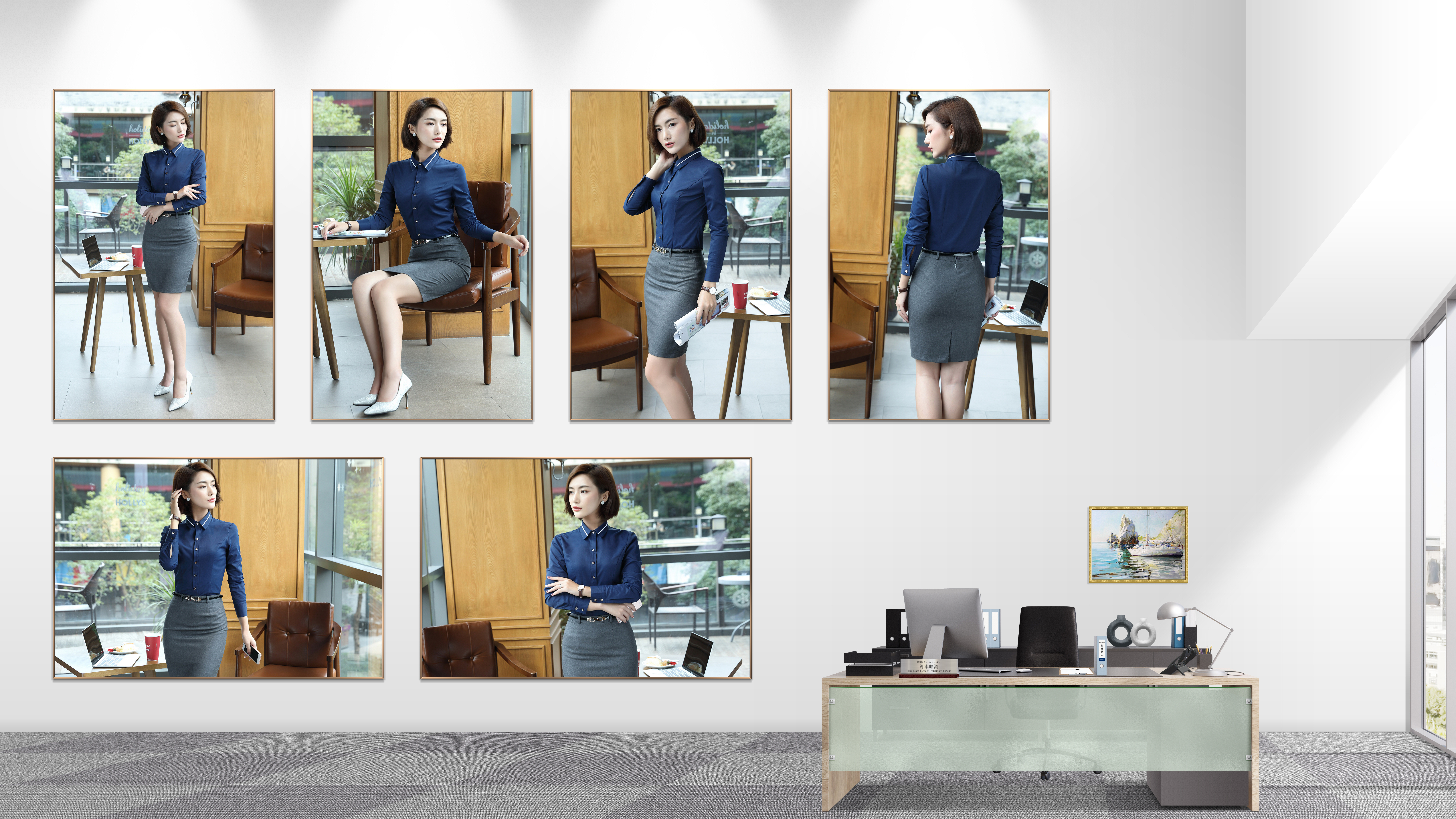 Women Office Sales Team Leader Business Women Business Suit Asian 8000x4500