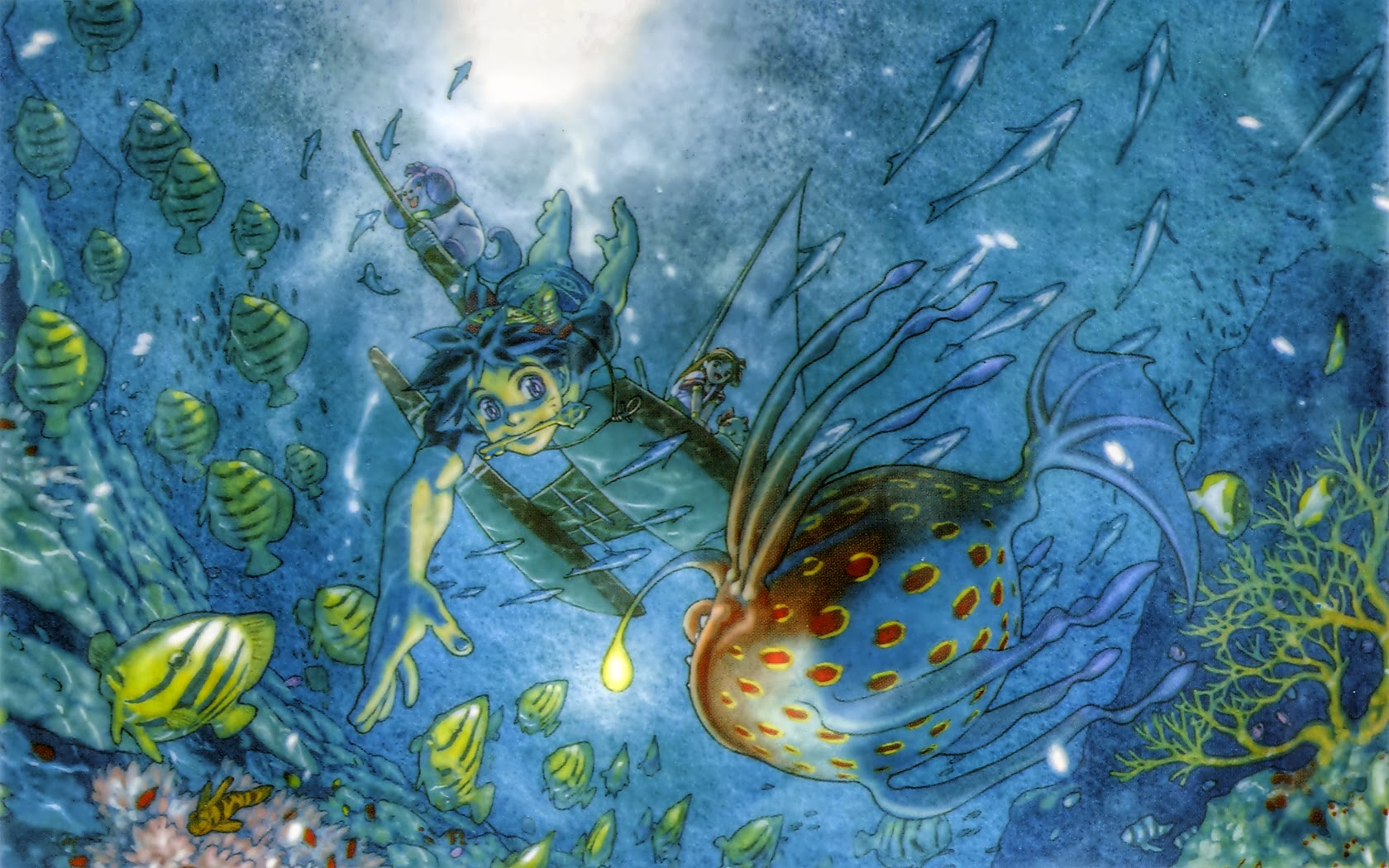 Chrono Cross Underwater Kid Chrono Cross Yuuki Nobuteru Video Game Art PlayStation 1680x1050