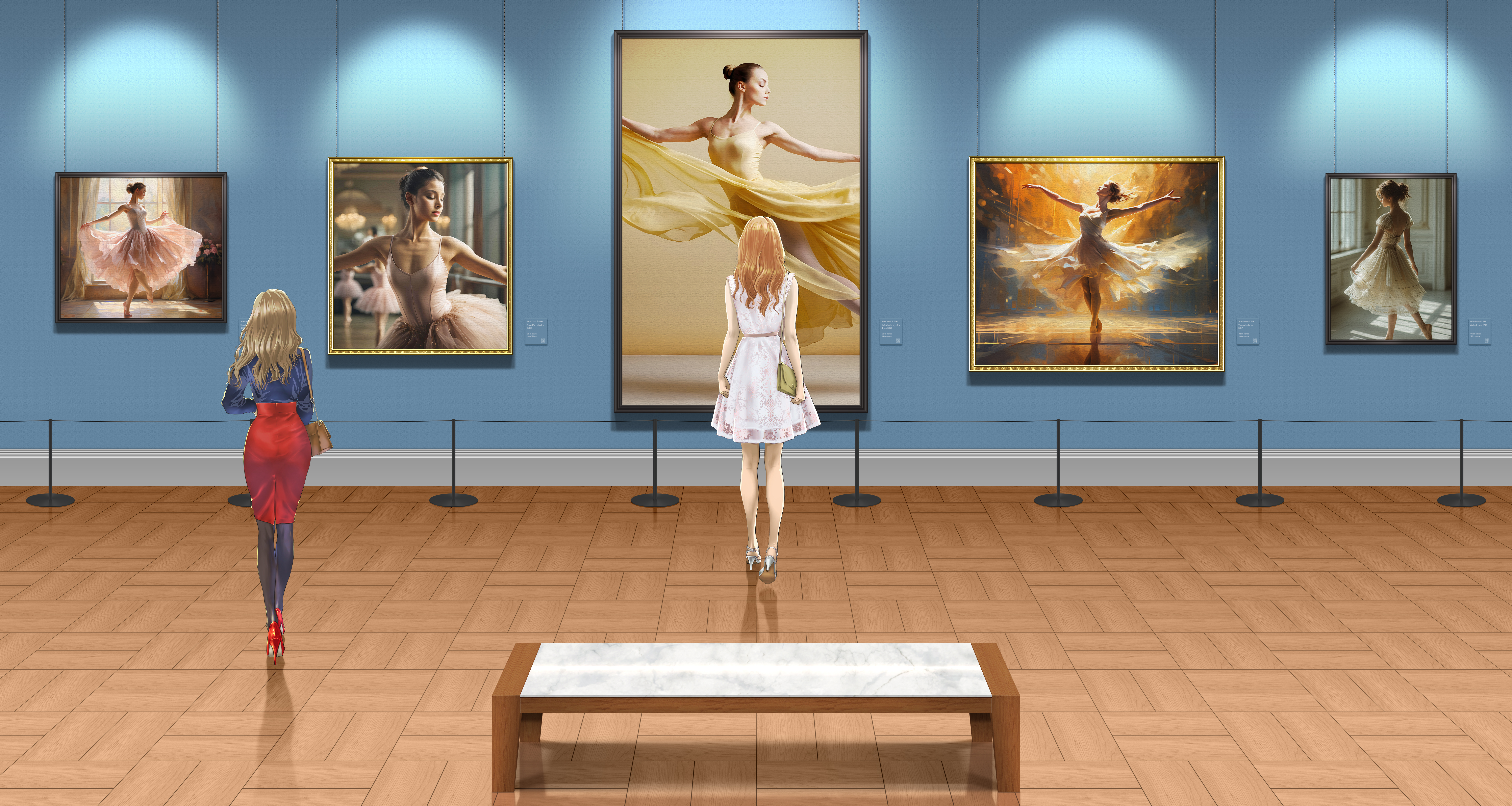 Anime Girls Art Gallery Ballerina 7500x4000