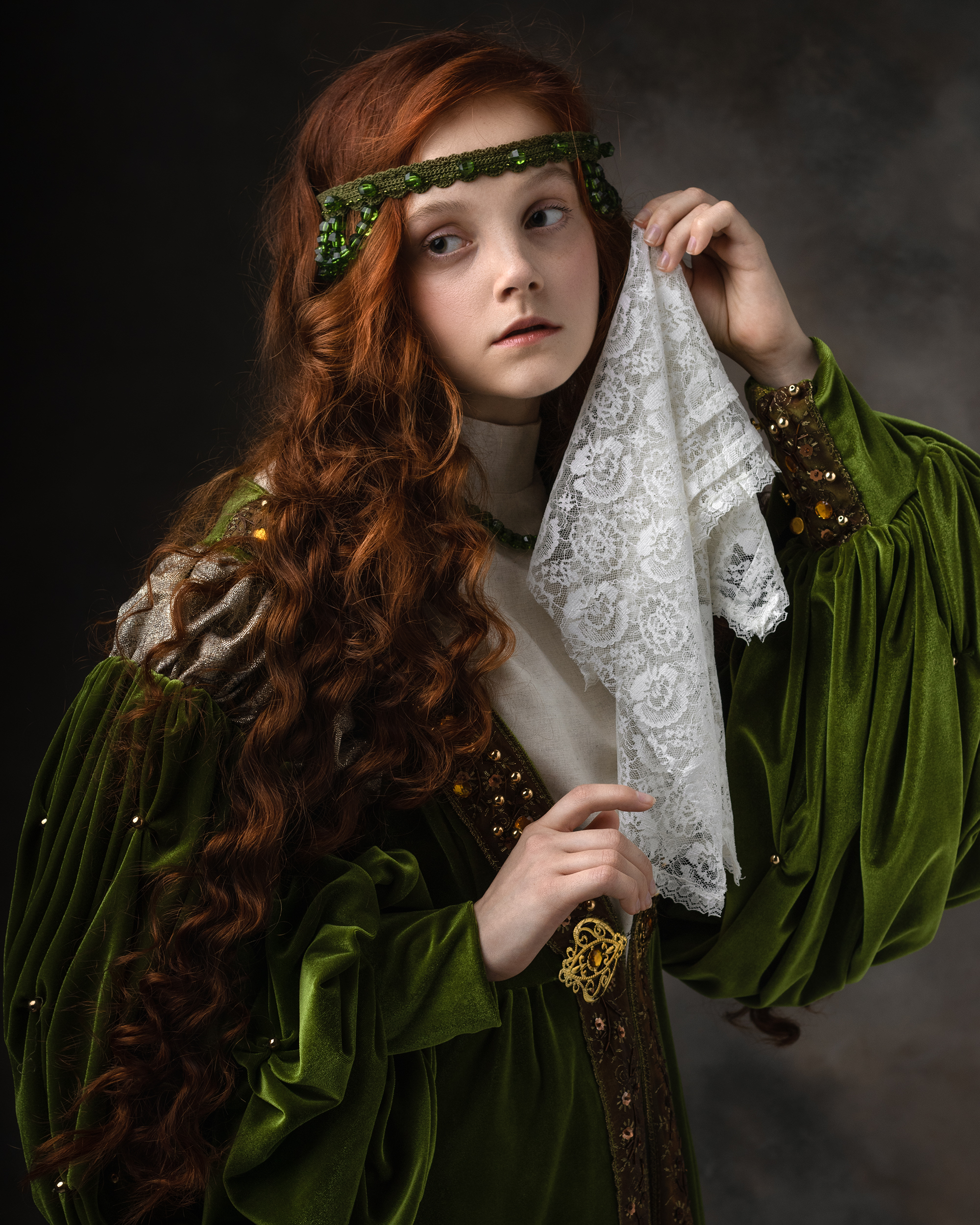 Anastasia Kartushina Women Redhead Headband Green Clothing Handkerchief 2000x2500