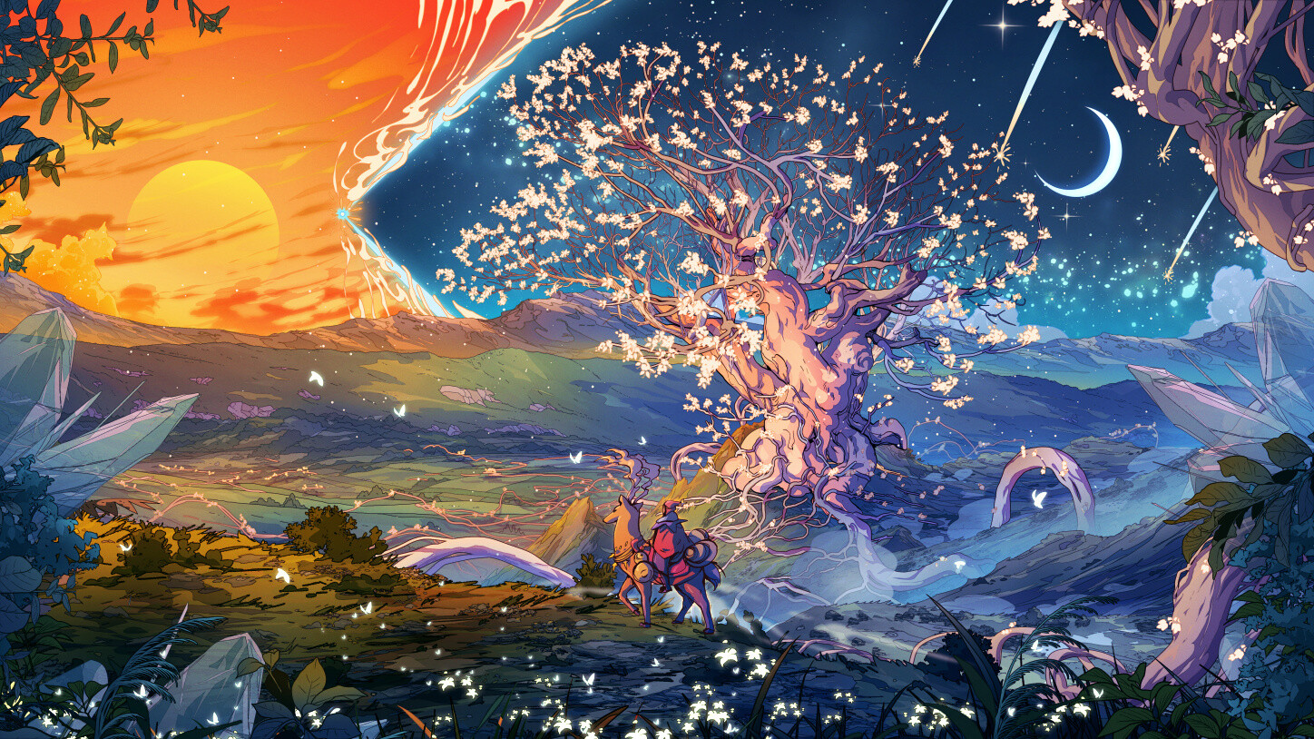 Digital Art Christian Benavides Fantasy Art Trees 1448x814