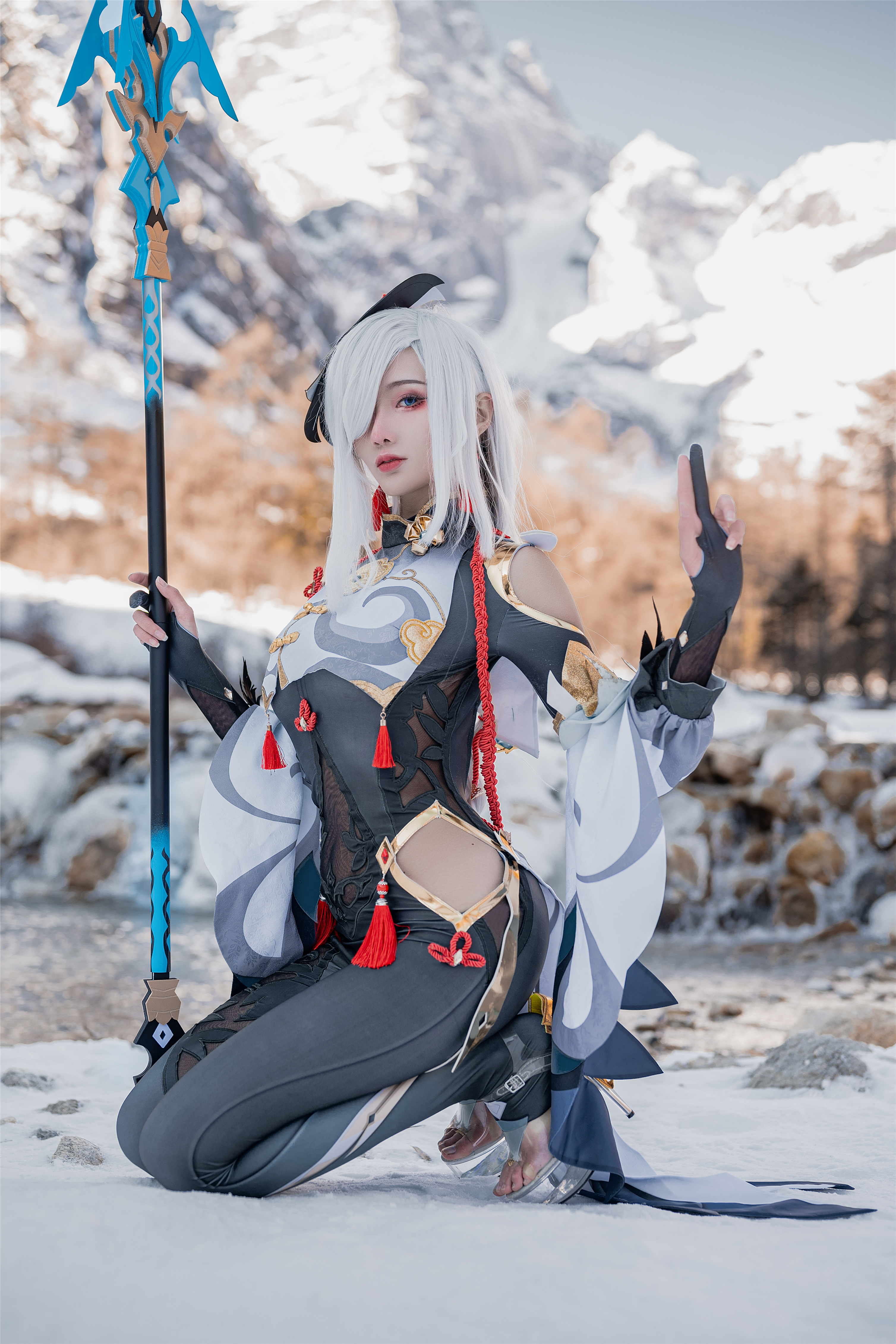 Ruyuehui Cosplay Shenhe Genshin Impact Genshin Impact Asian 3016x4523