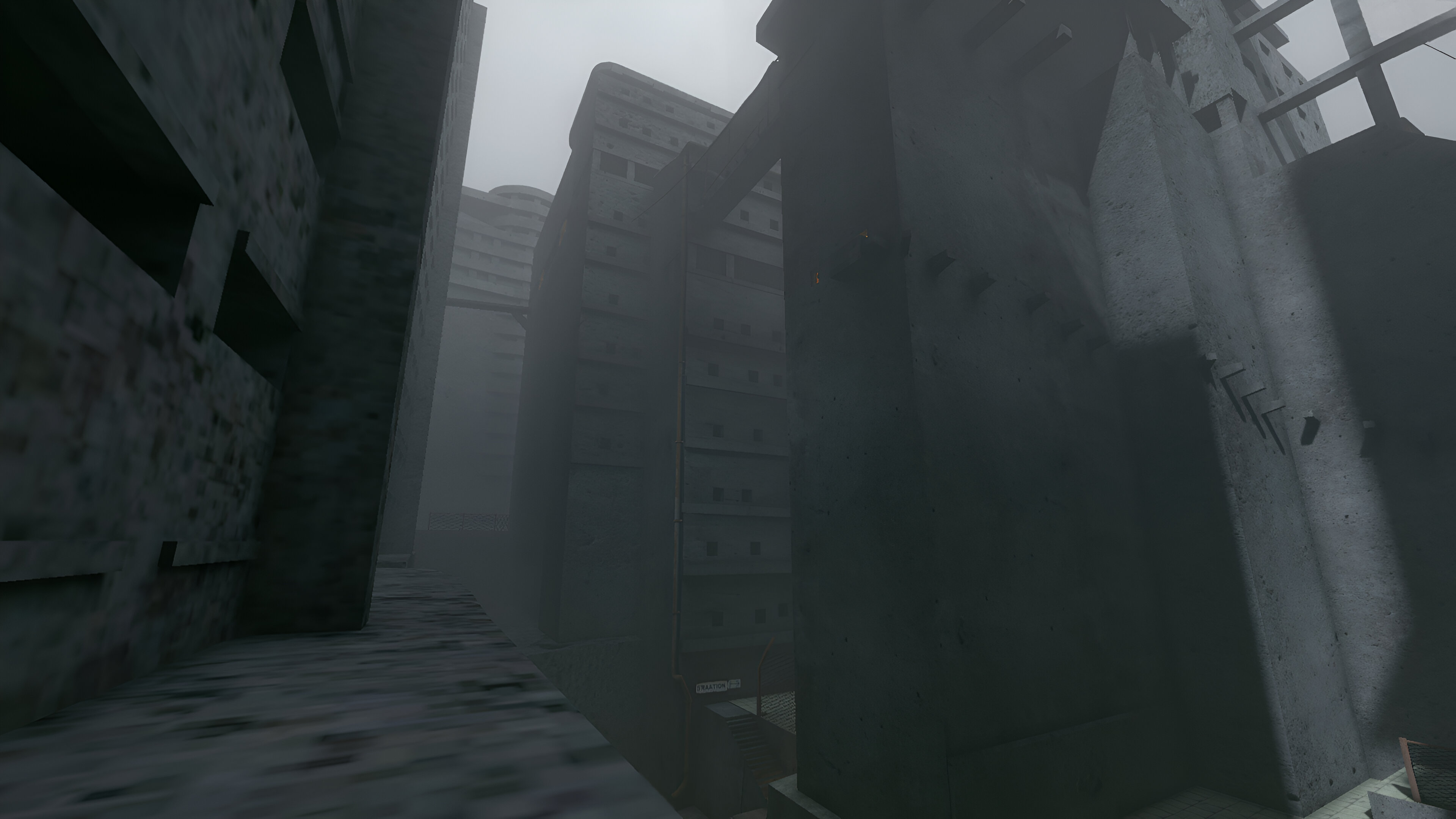 Concrete Building Brutalism Overcast BABBDi Video Games 3840x2160