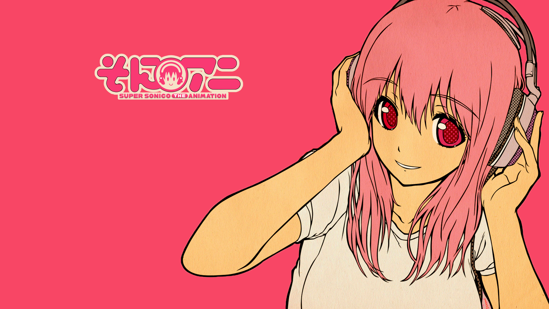 Super Sonico Anime Girls Headphones 1920x1080