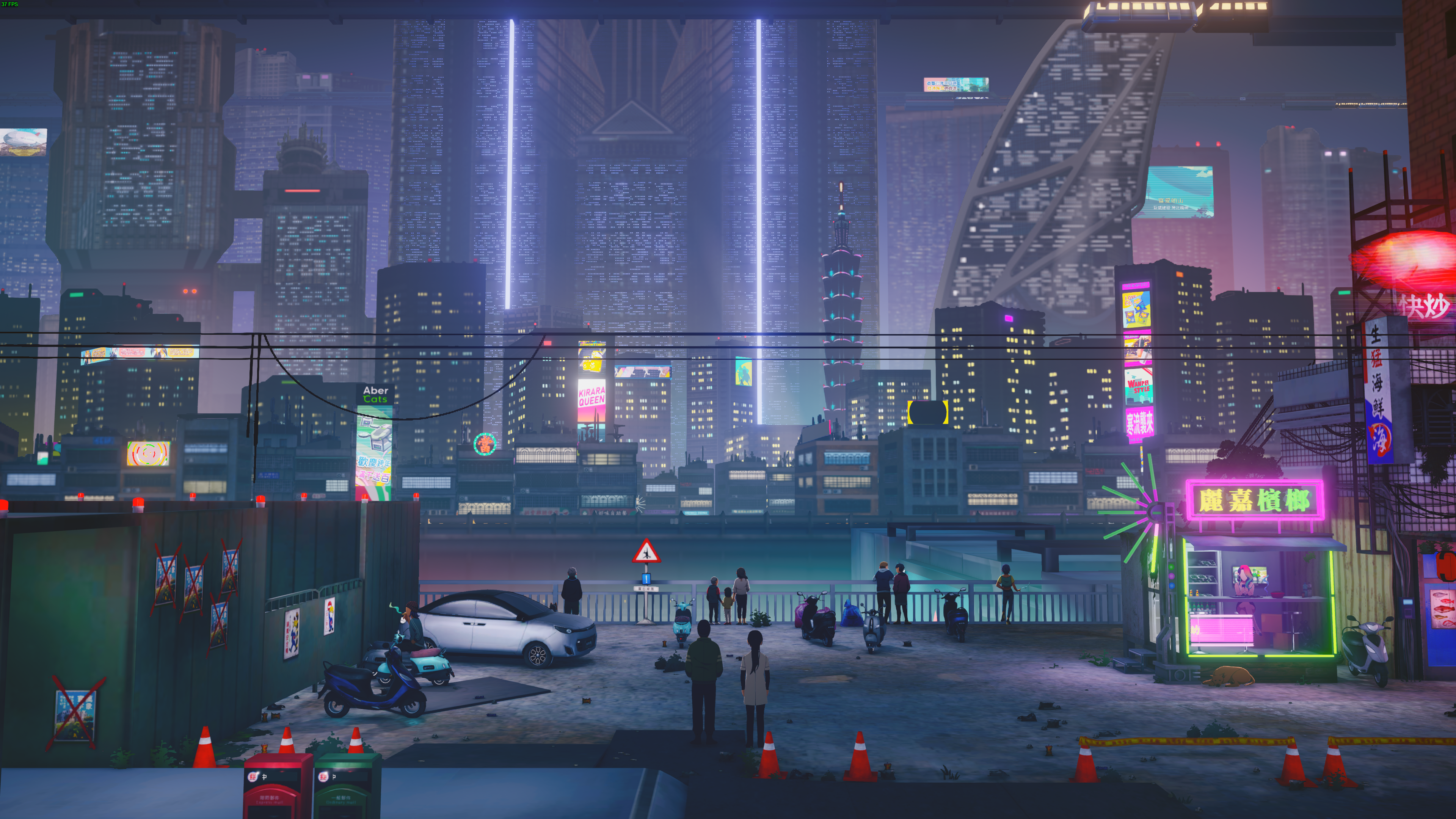 Minds Beneath Us Cyberpunk Video Games City City Lights 3840x2160