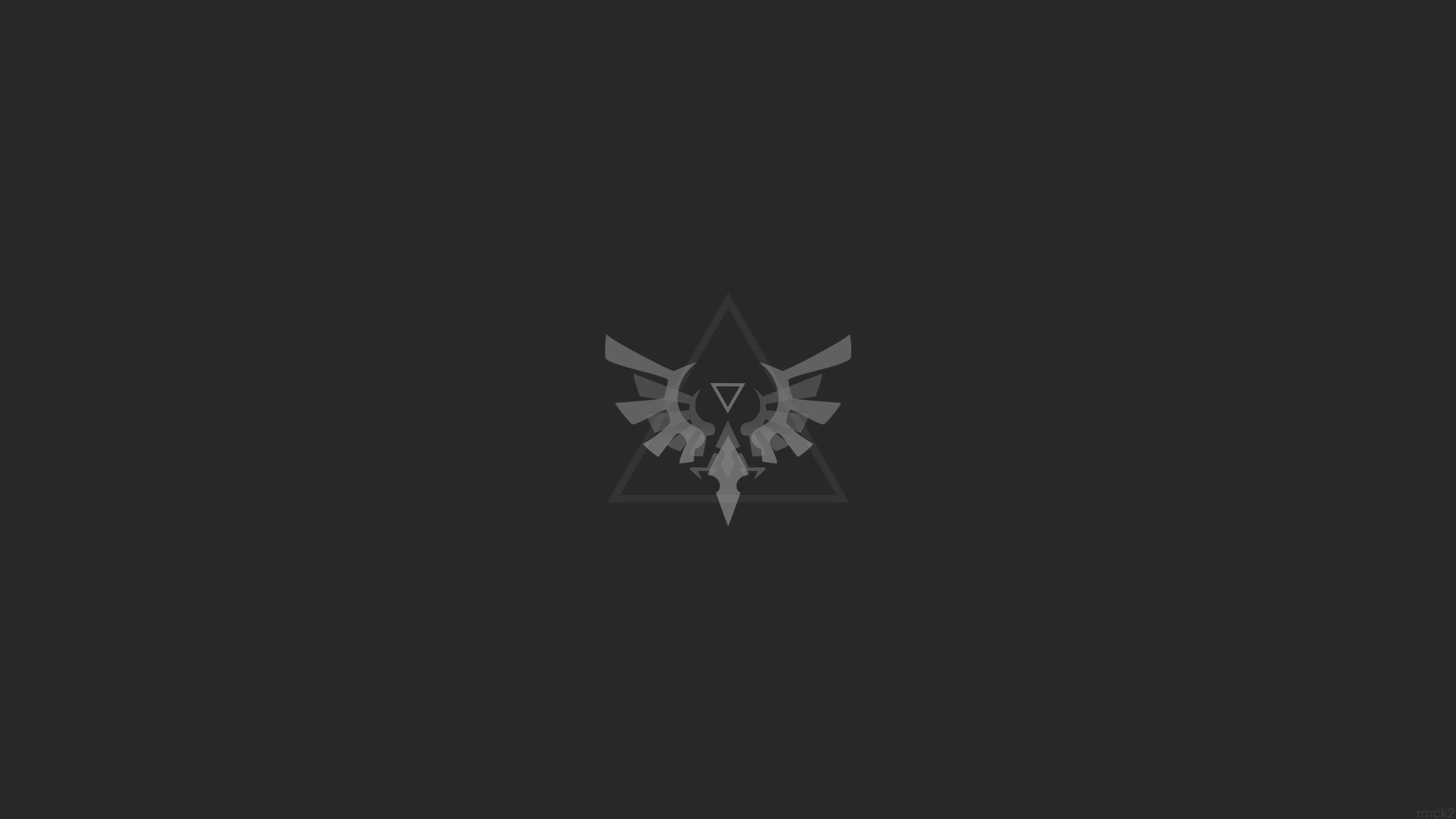 Zelda The Legend Of Zelda Triforce Minimalism Digital Art Simple Background 3840x2160