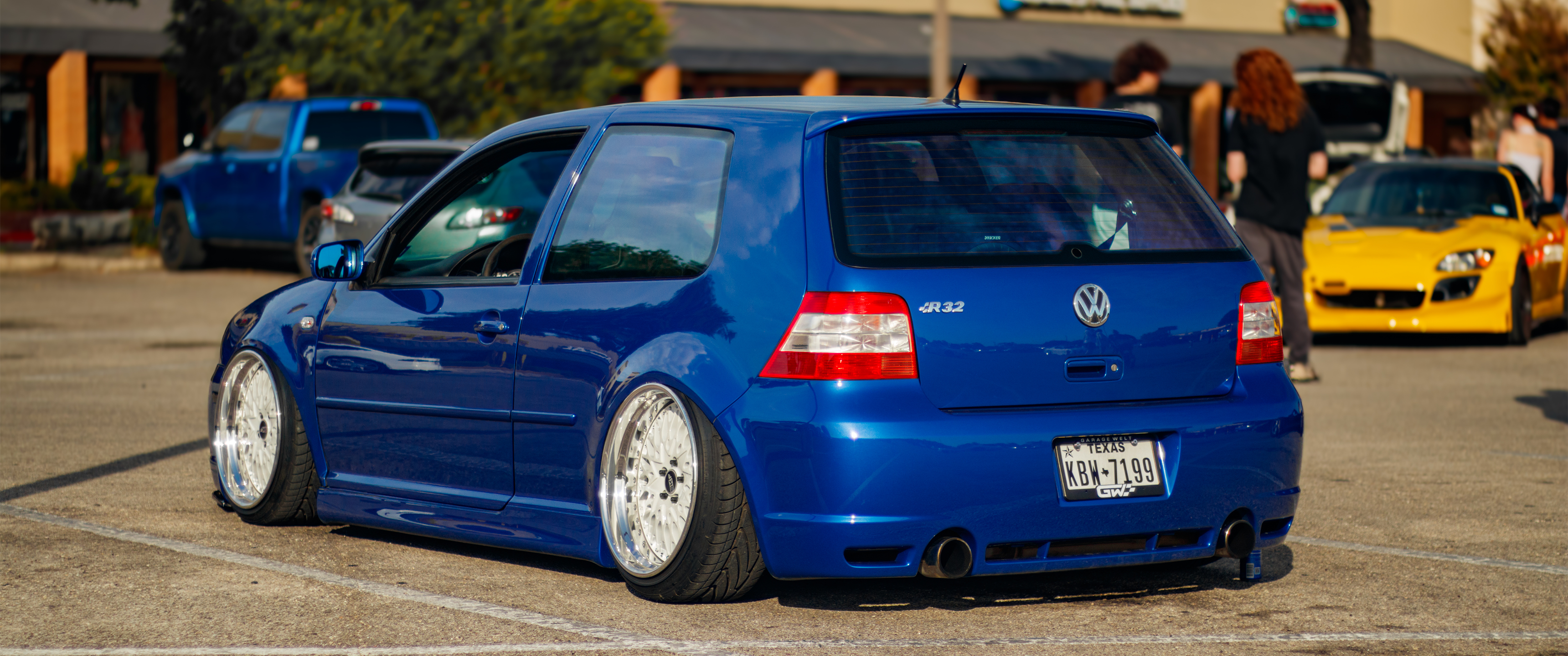 Car Car Show Car Meets Volkswagen Golf Golf R32 Vw Golf IV 3440x1440