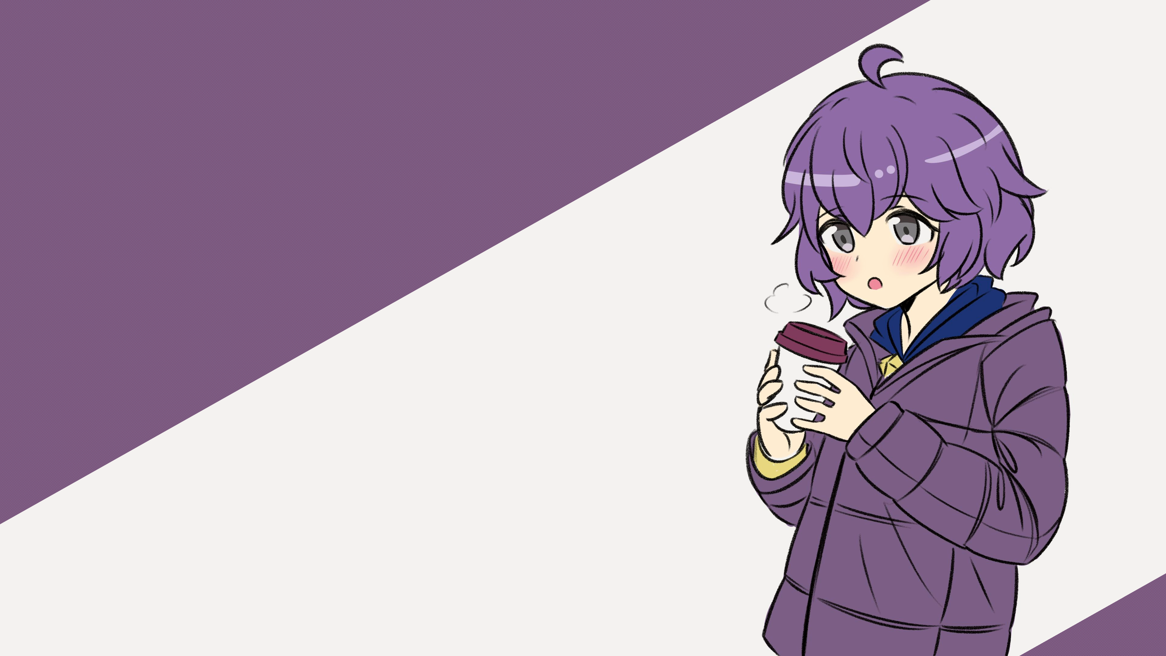 Fire Emblem Fire Emblem Three Houses Purple Hair Short Hair Coffee Coffee Cup Drink Anime Girls Anim 3840x2160