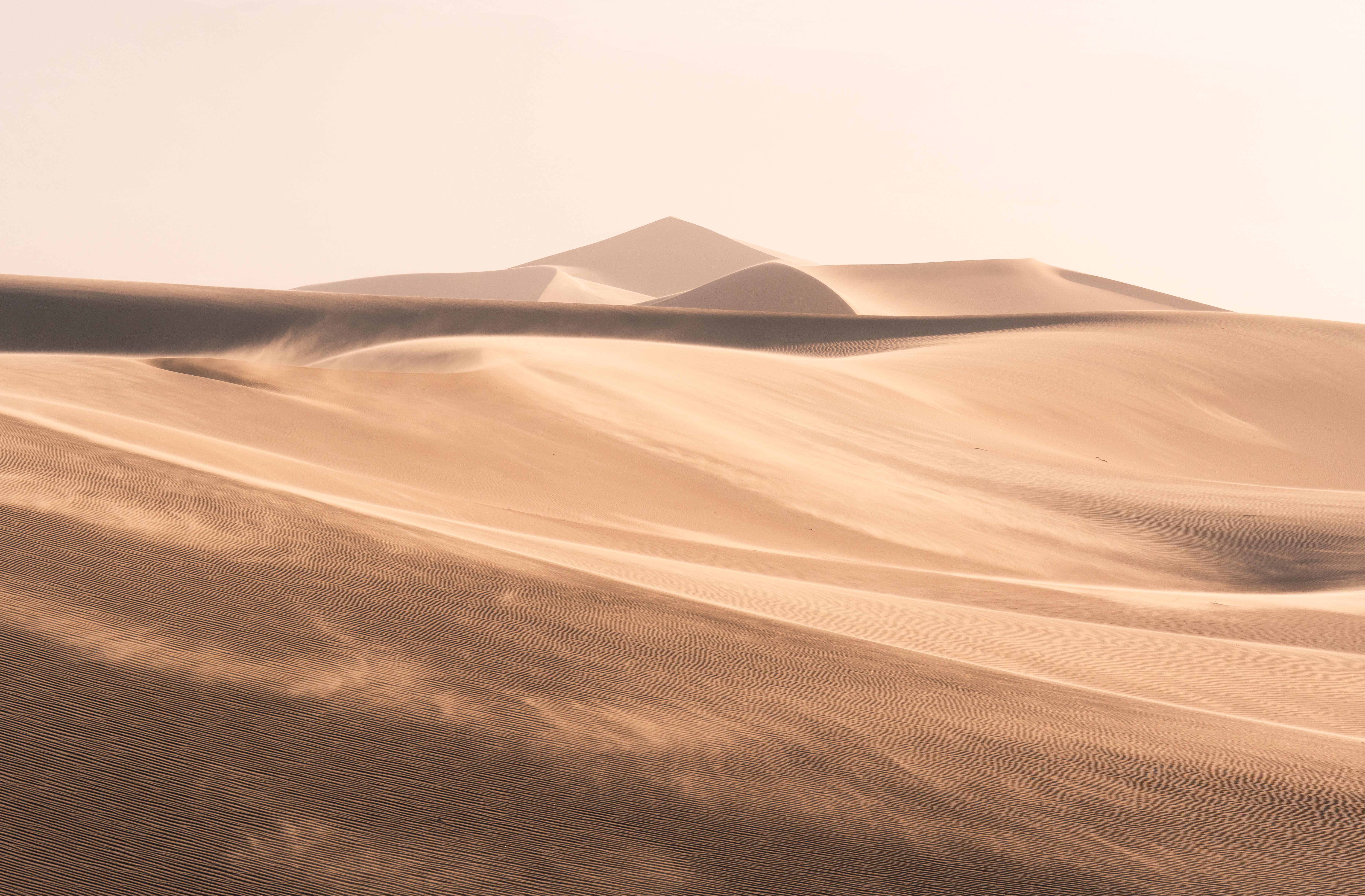Desert Dunes Landscape Nature Death Valley California USA Wind Sand 7193x4723