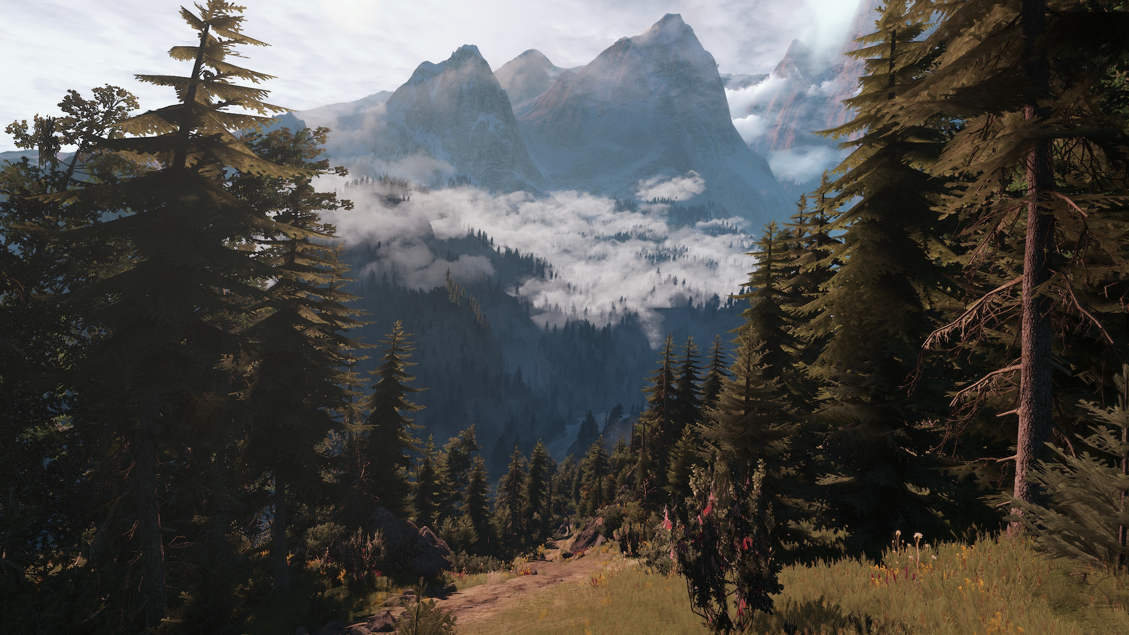 The Witcher 3 Wild Hunt Screen Shot PC Gaming Mountains Kaer Morhen 3840x2160