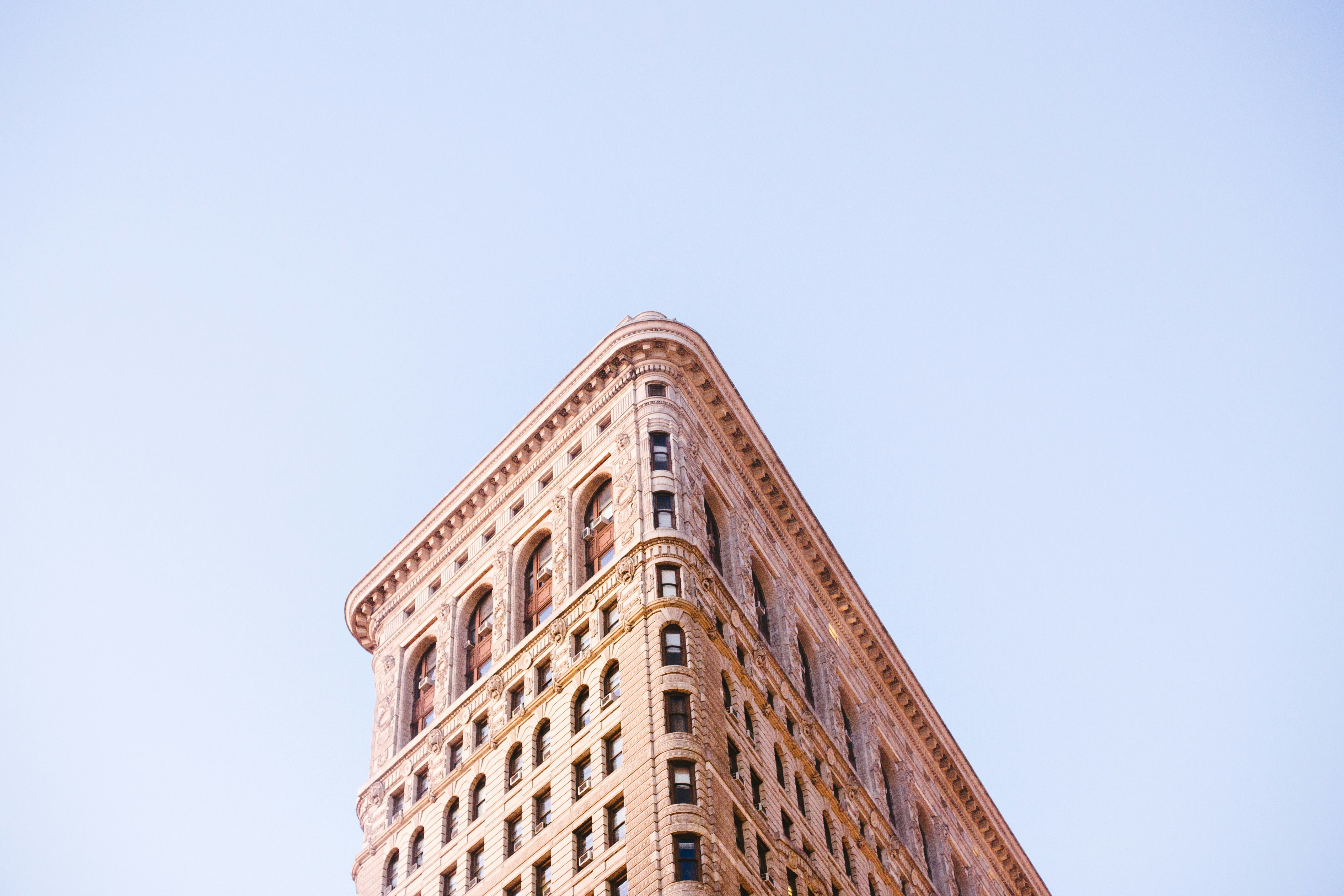 Architecture Building Window Sky Low Angle Minimalism Clear Sky New York City 5125x3417