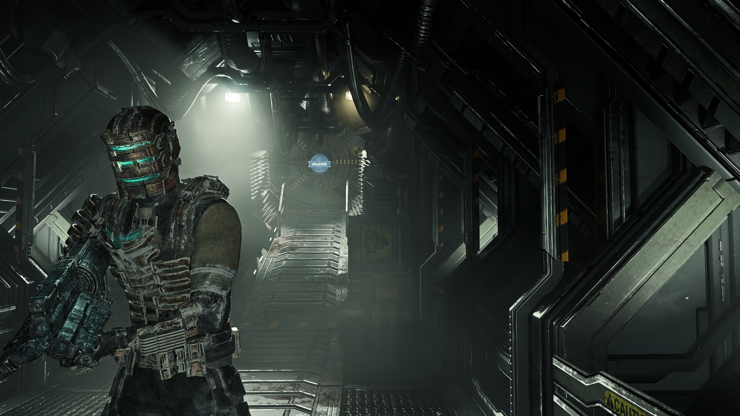 Dead Space Isaac Clarke Video Games Science Fiction Horror Screen Shot Video Game Characters Electro 2560x1440