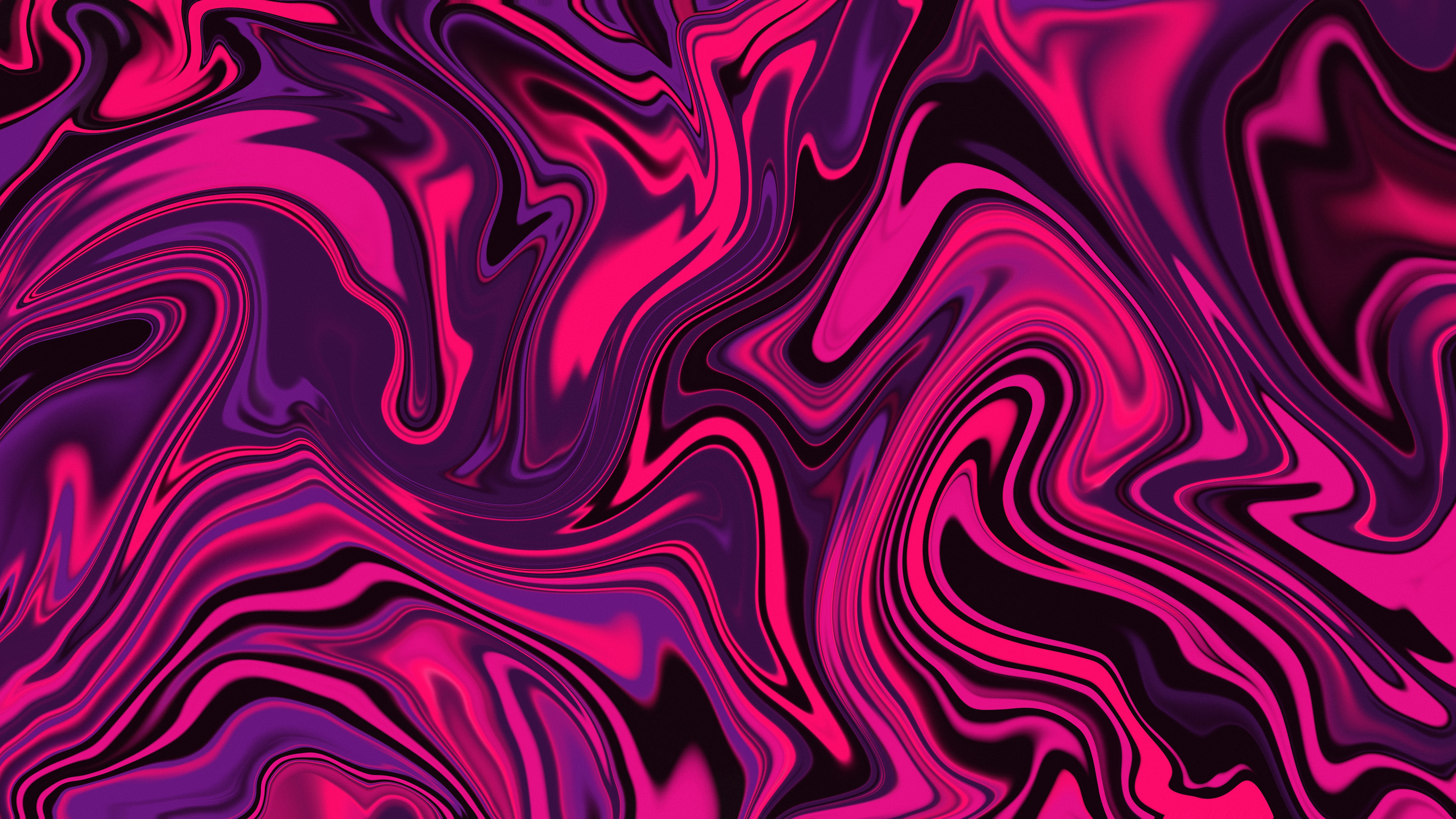 Abstract Swirls Curved Fluid Digital Art Pattern Pink Background Purple Background Vibrant 6016x3384