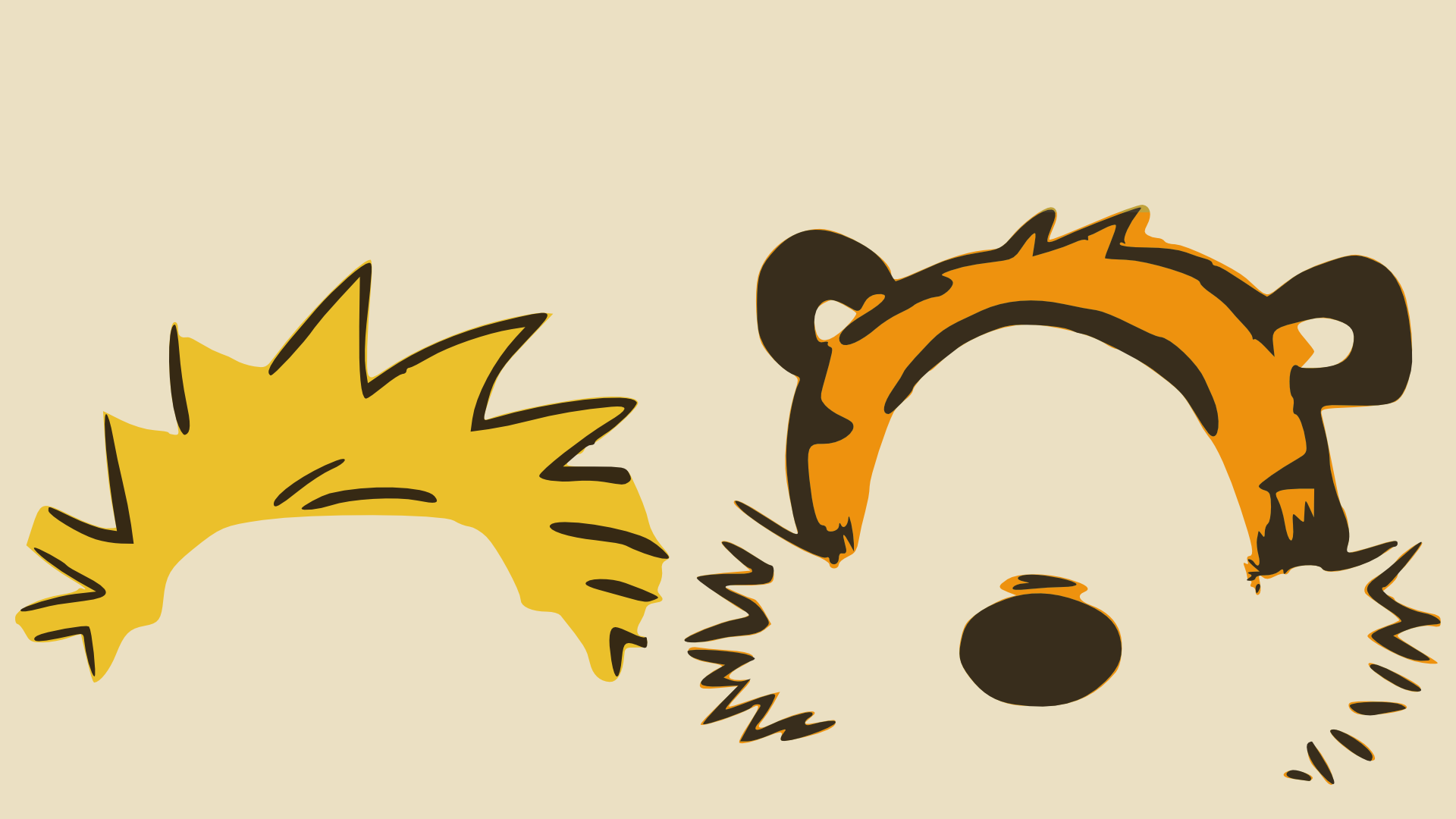 Calvin And Hobbes Minimalism Maksim Strelkov Bill Watterson Comic Art 1920x1080