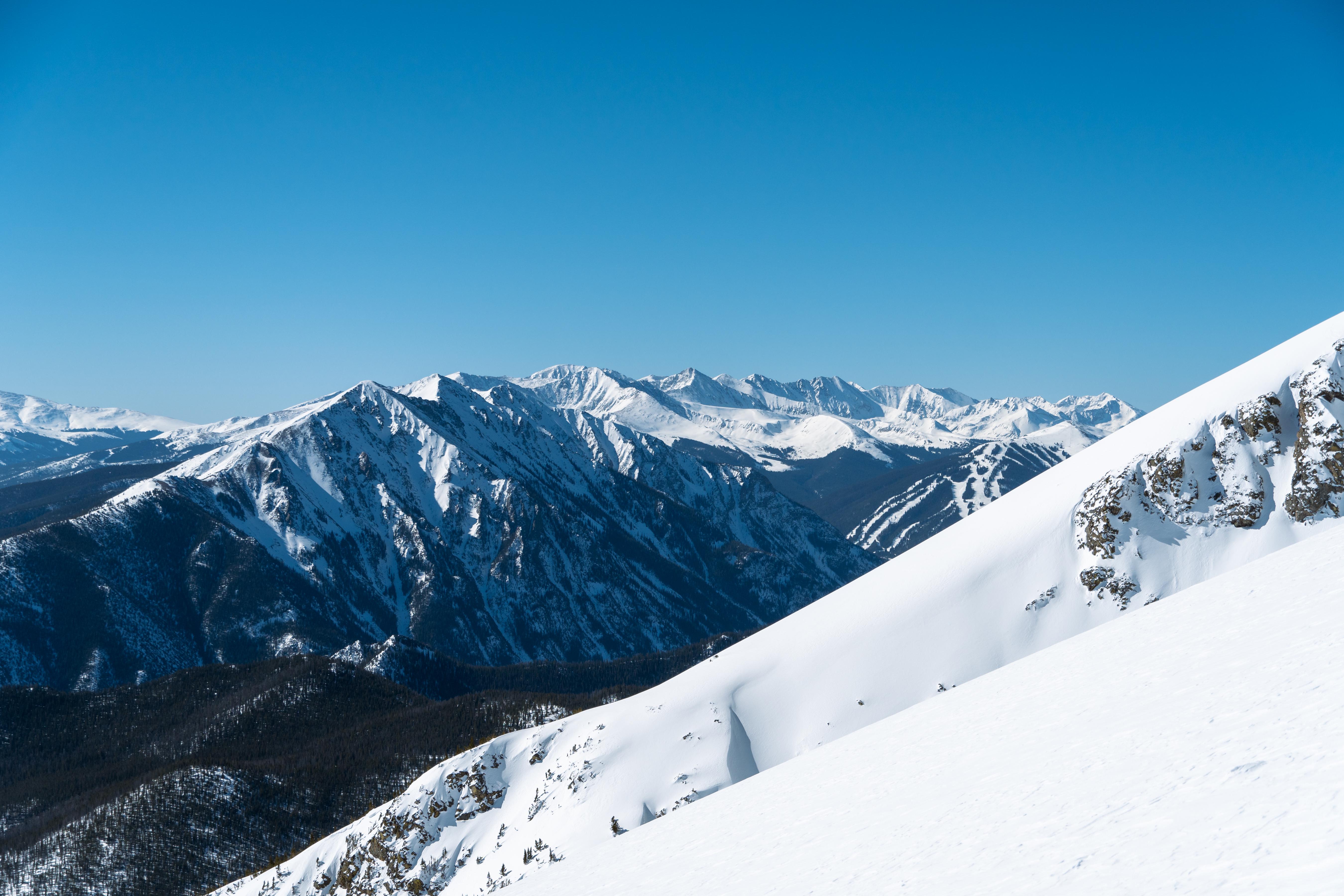 Snow Winter Colorado Landscape Mountain View Mountains Cliff Forest Nature 5400x3600