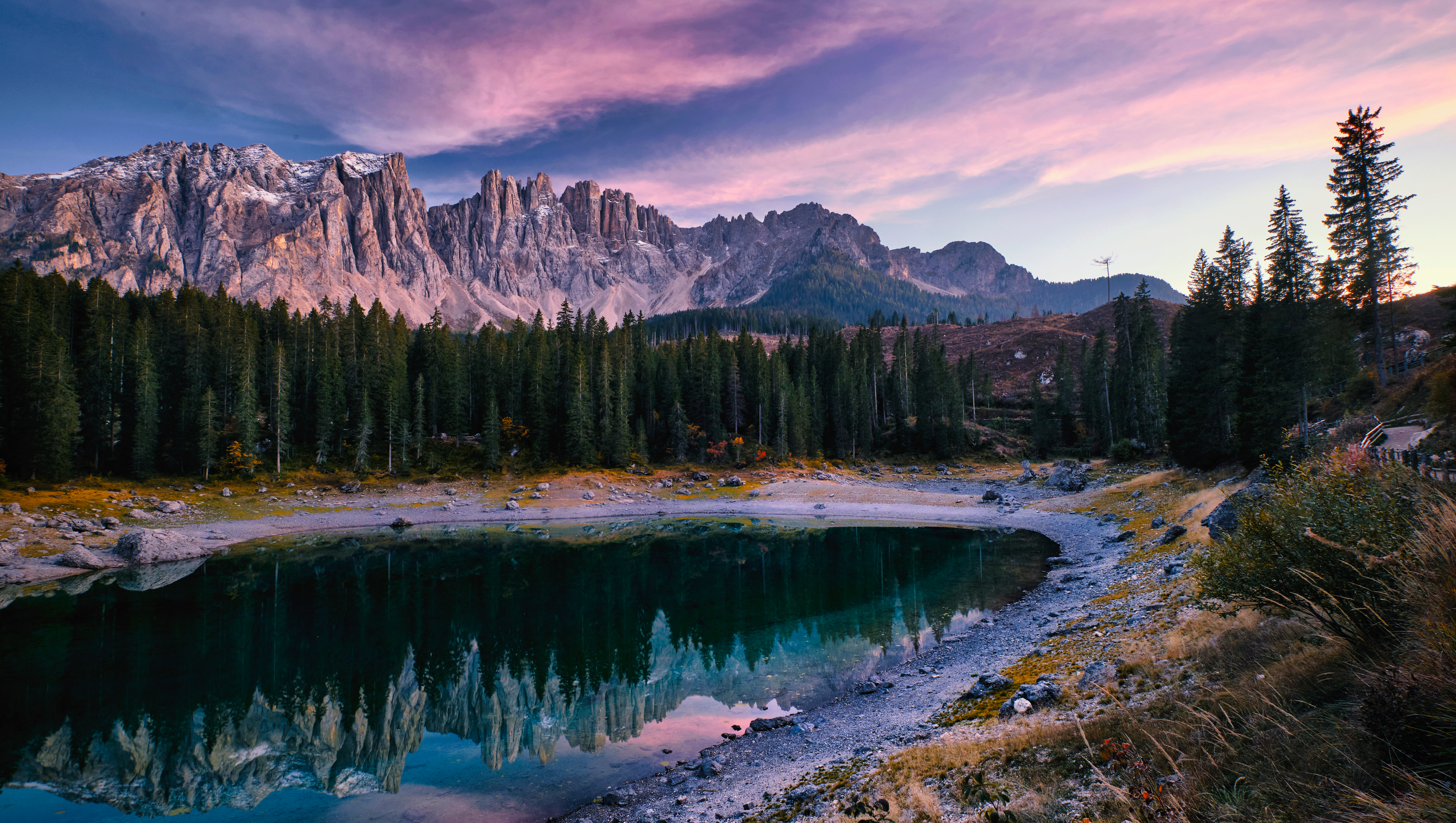 Nature Landscape Sky Clouds Mountains Rocks Snow Trees Forest Pine Trees Water Lake Grass Plants Ref 4000x2260