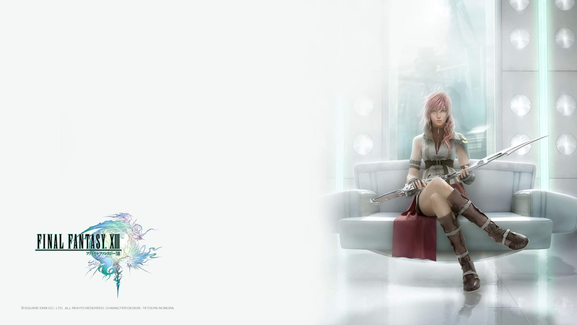 Games Posters Final Fantasy Xiii Claire Farron Gunblade Video Games Video Game Characters Square Eni 1920x1080