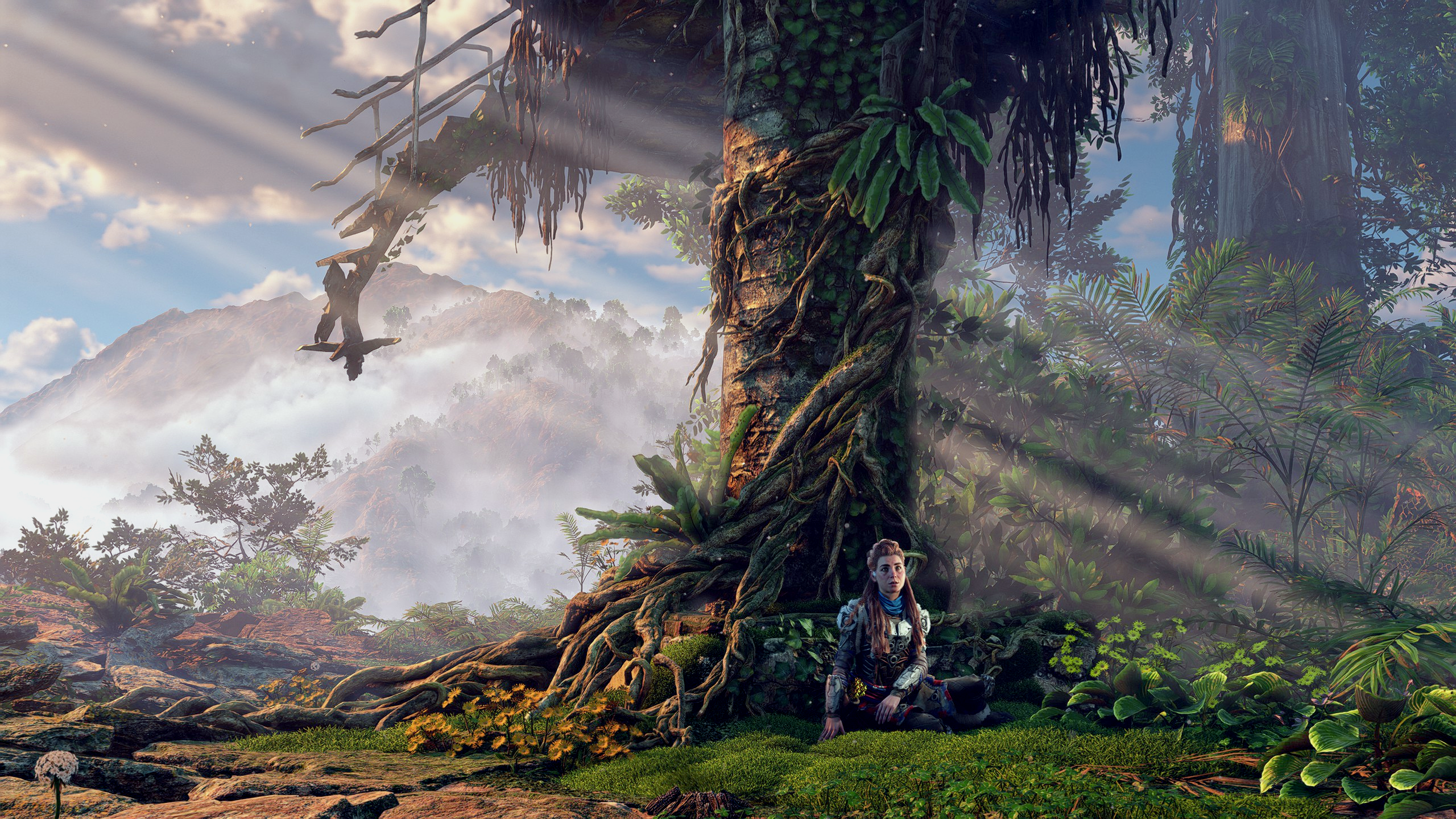 Horizon Horizon Forbidden West Forbidden West Video Games Nature Tribal Forest 2560x1440