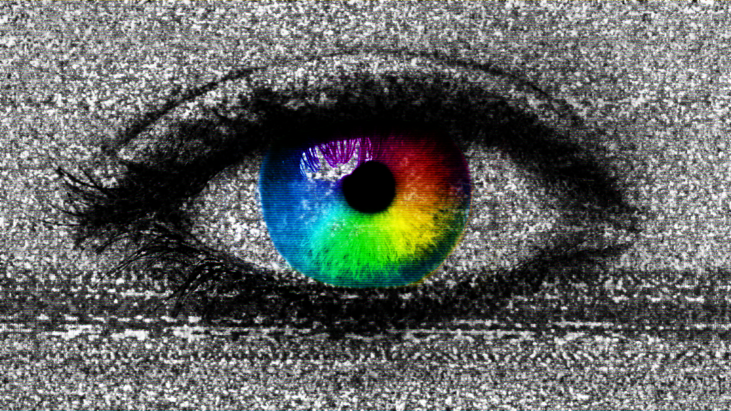 Glitch Art Eyeball Rainbows 2560x1440