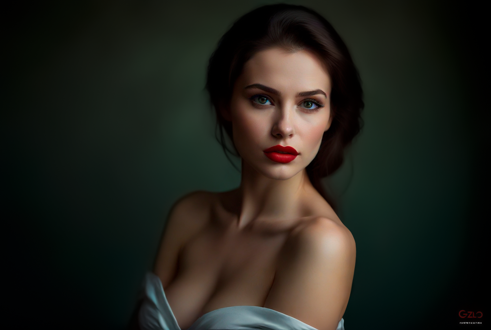 Gonzalo Villar Women Portrait Bare Shoulders Lipstick Makeup 1697x1140