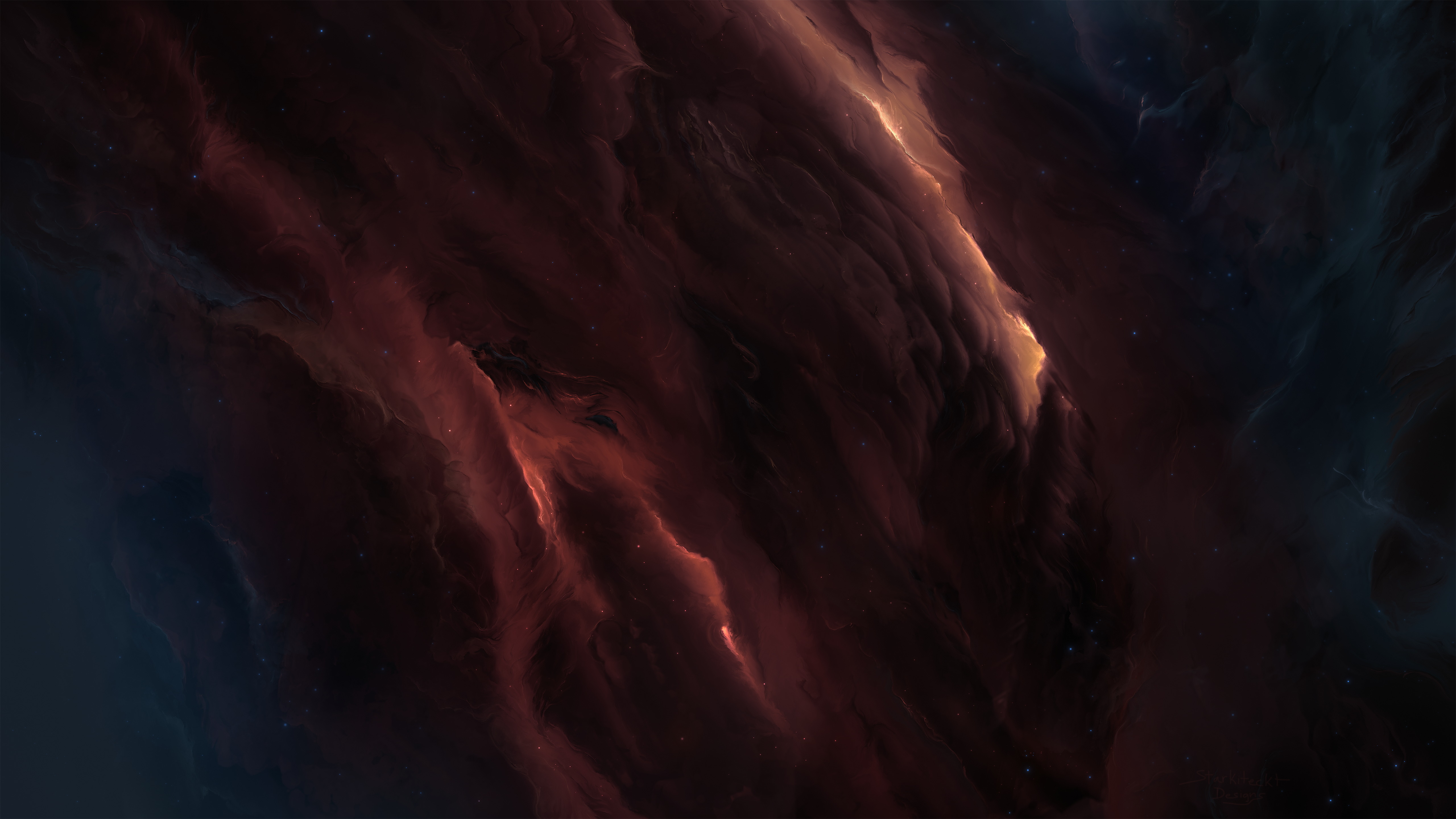 Starkiteckt Space Art Digital Painting Stars Nebula 5120x2880