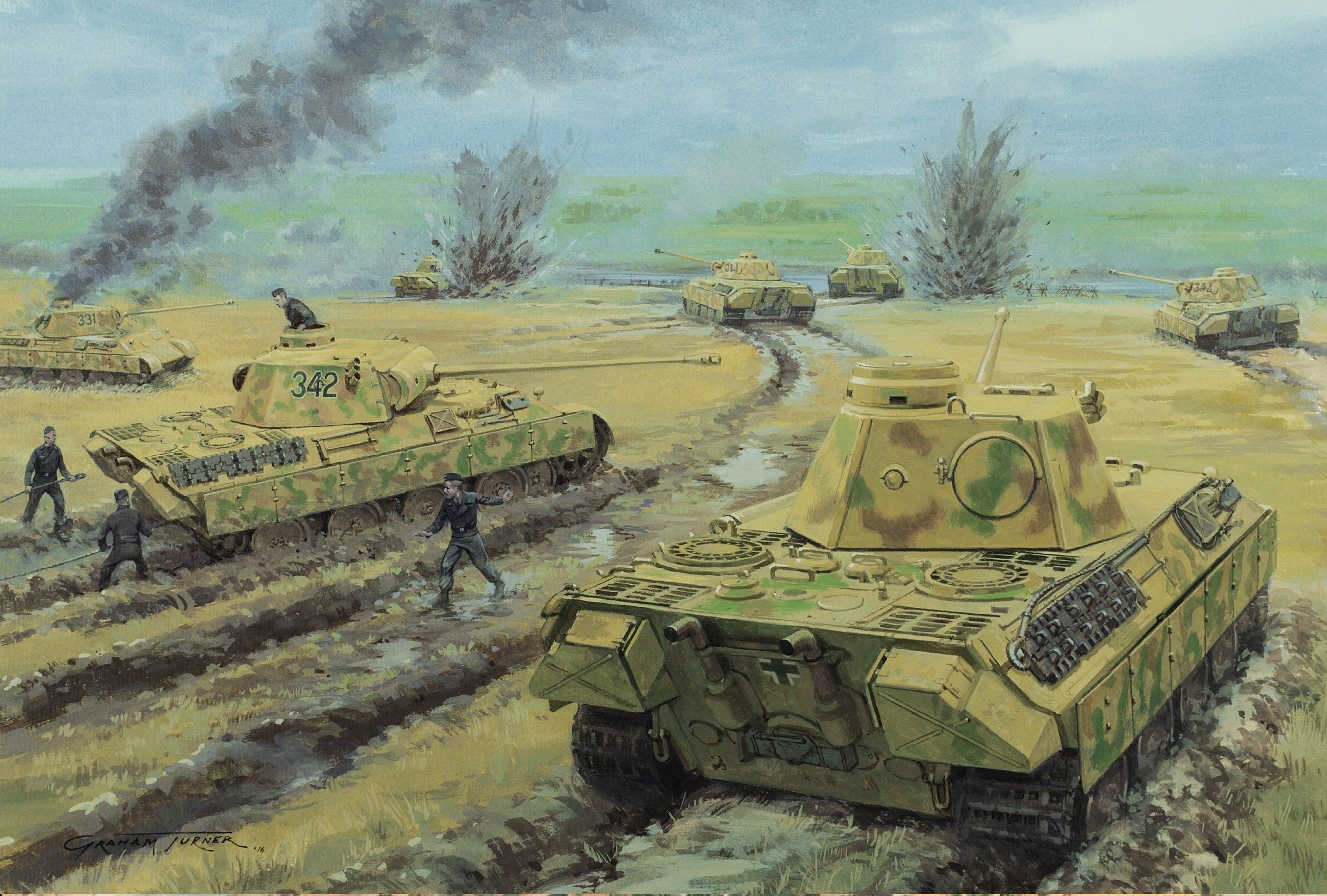 Tank Army Military Smoke War 2477x1673