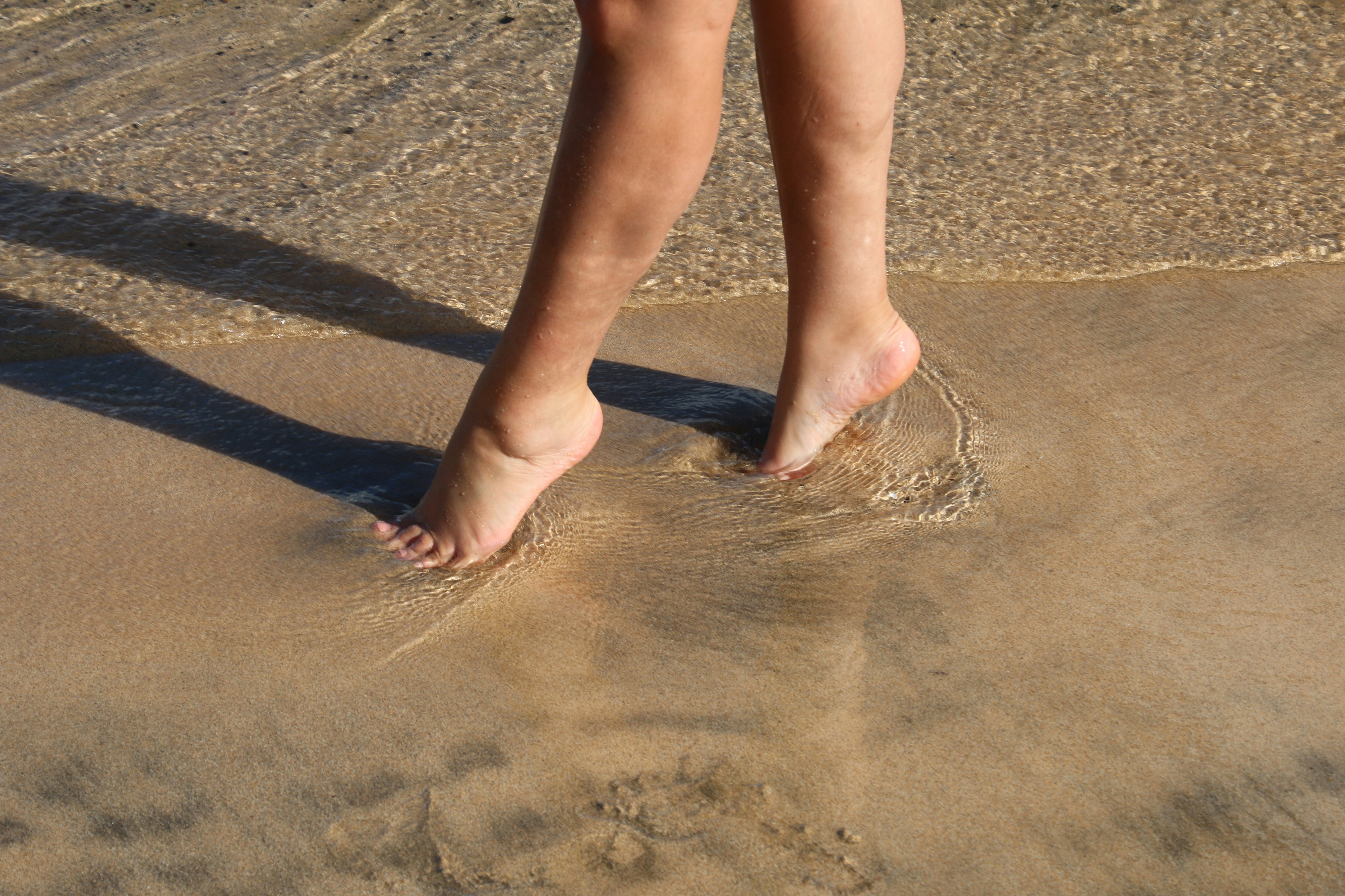 Women Beach Sand Covered Feet Legs Toes 3648x2432